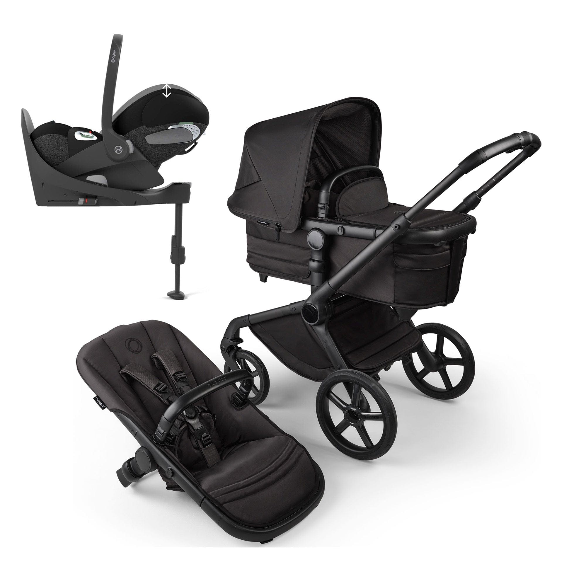 Bugaboo Fox 5 Noir Cybex Travel System in Black Moonlight Travel Systems 16198-BLK-MOO-1 8717447522461