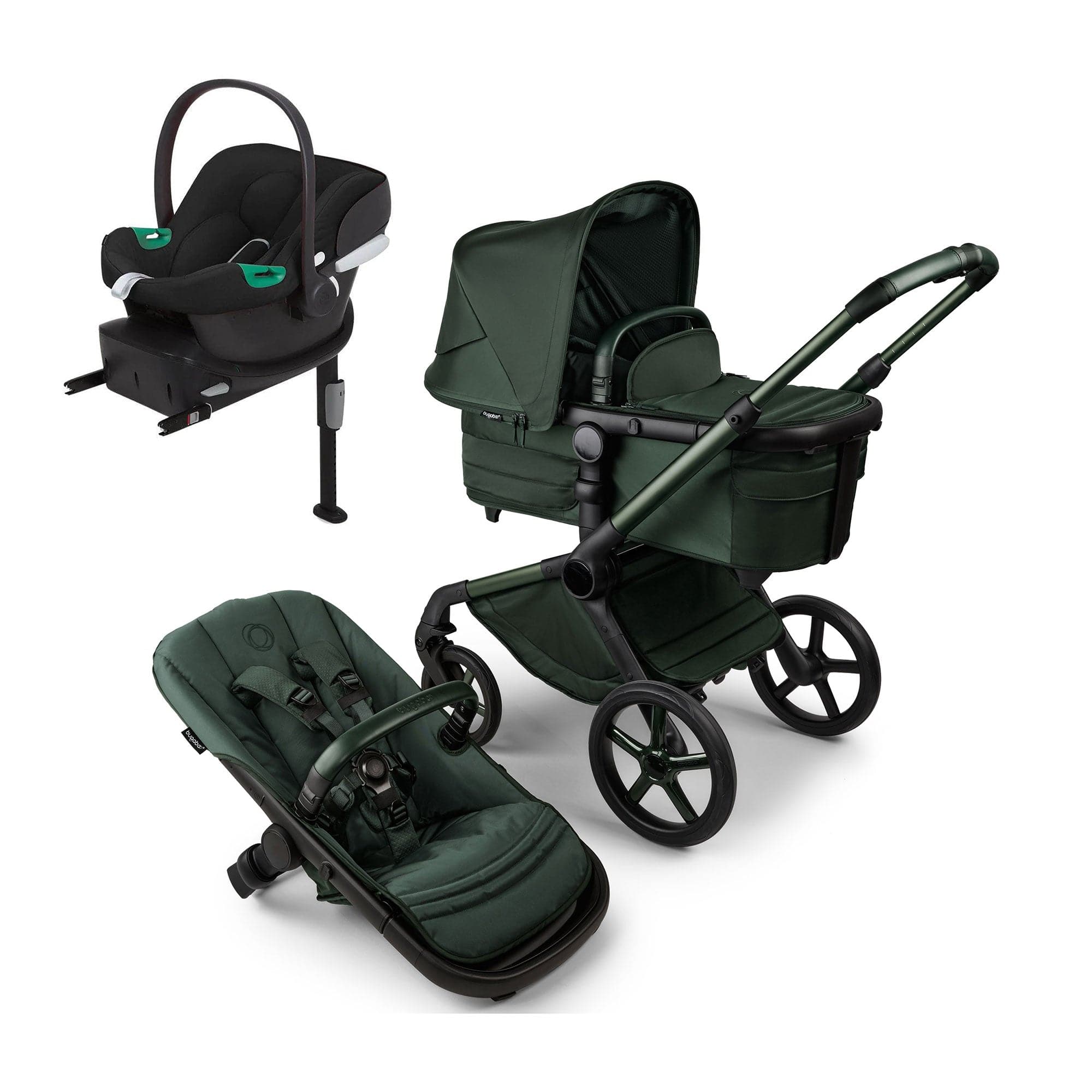 Bugaboo Fox 5 Noir Cybex Travel System in Midnight Green Travel Systems 16196-MID-GRN-2 8717447582700