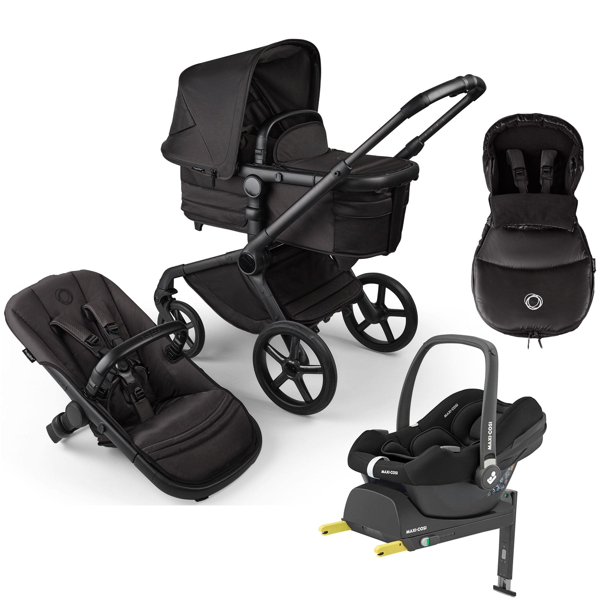 Bugaboo Fox 5 Noir Maxi-Cosi Luxury Bundle in Black Moonlight Travel Systems 16192-BLK-MOO-2 8717447522461