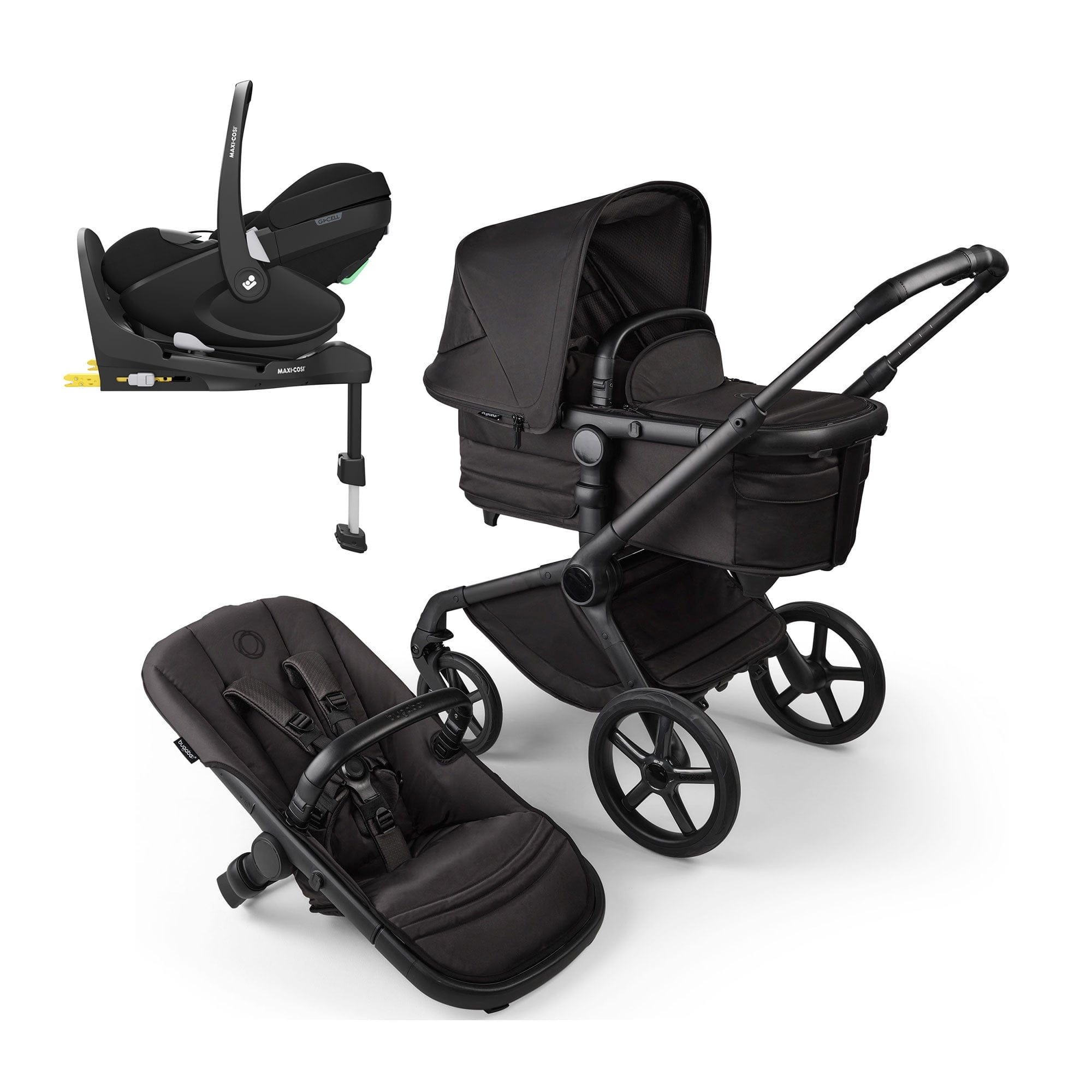 Bugaboo Fox 5 Noir Maxi-Cosi Travel System in Black Moonlight Travel Systems 16204-BLK-MOO-1 8717447522461