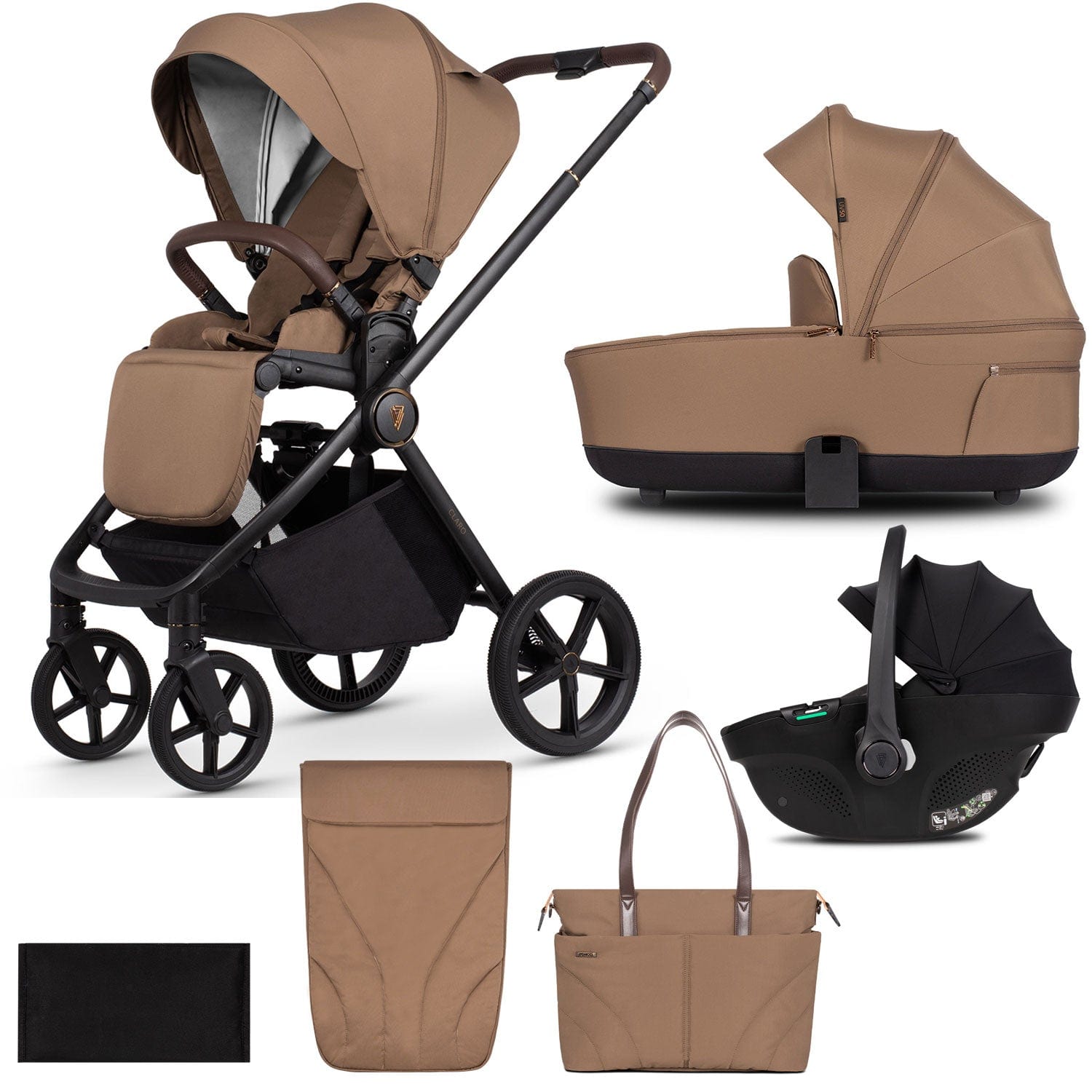 Venicci Claro 3 in 1 Travel System in Caramel