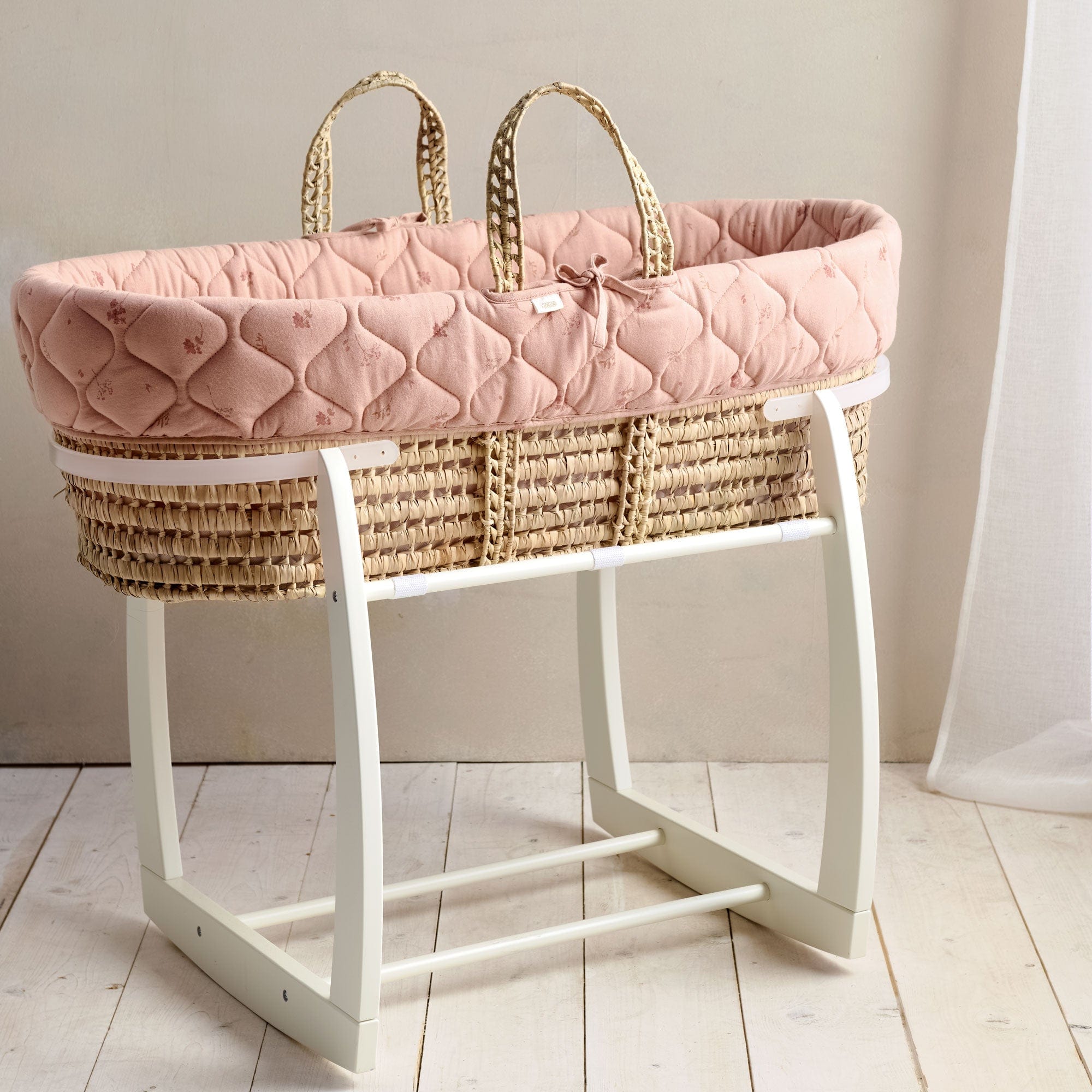 Mamas & Papas Welcome to the World Moses Basket in Wildflower Moses Baskets & Stands