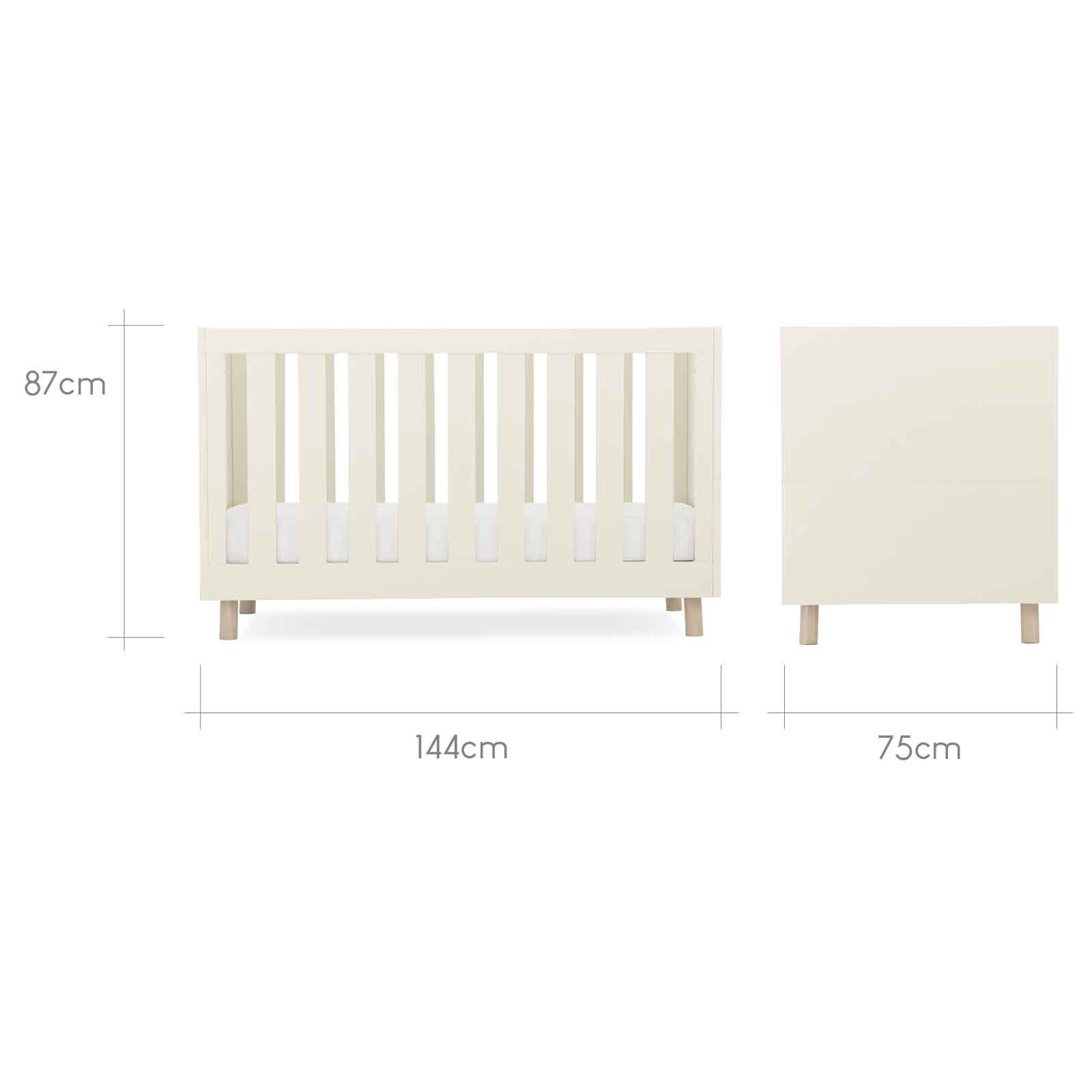 CuddleCo Harper 2 Piece Room Set in Cream Nursery Room Sets