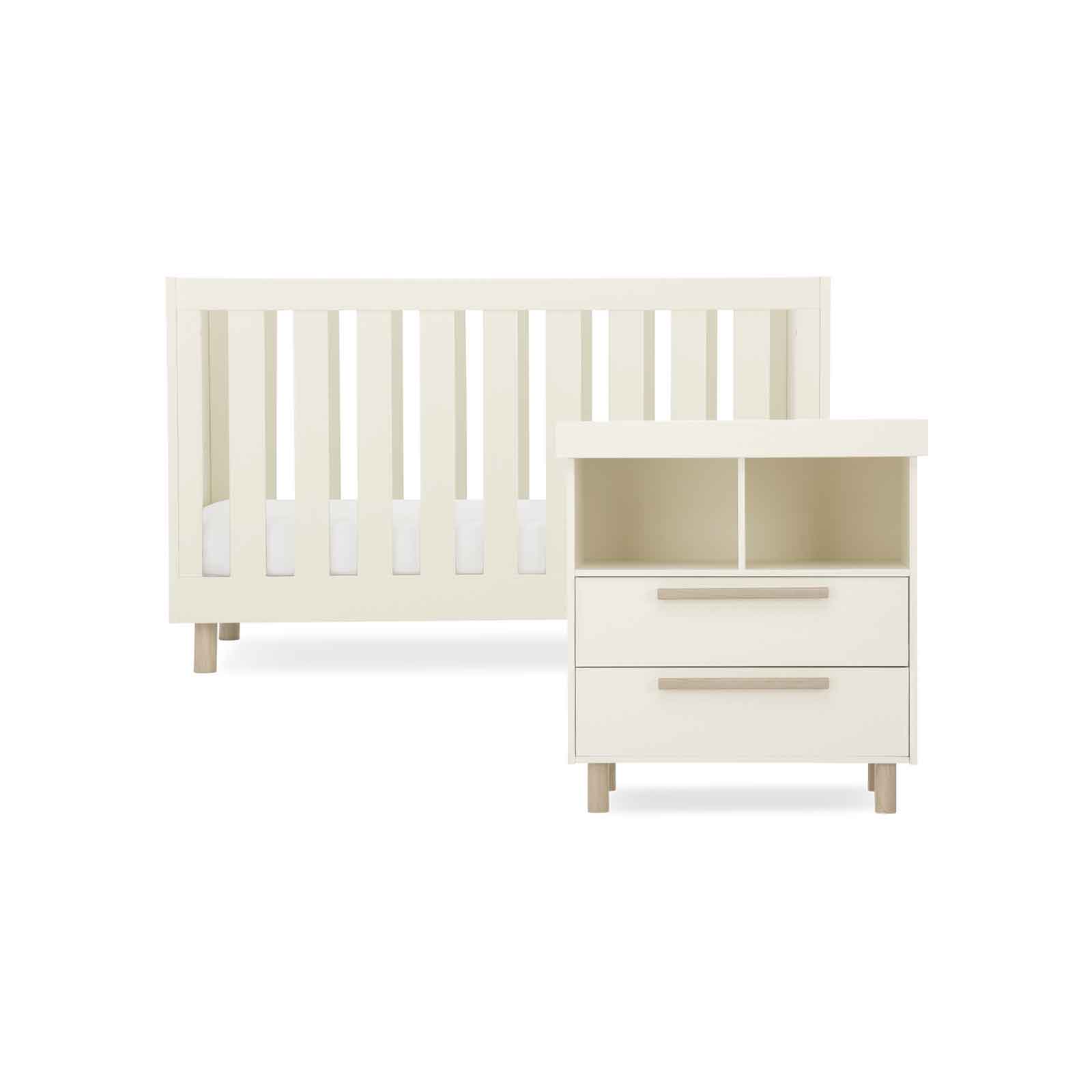 CuddleCo Harper 2 Piece Room Set in Cream Nursery Room Sets