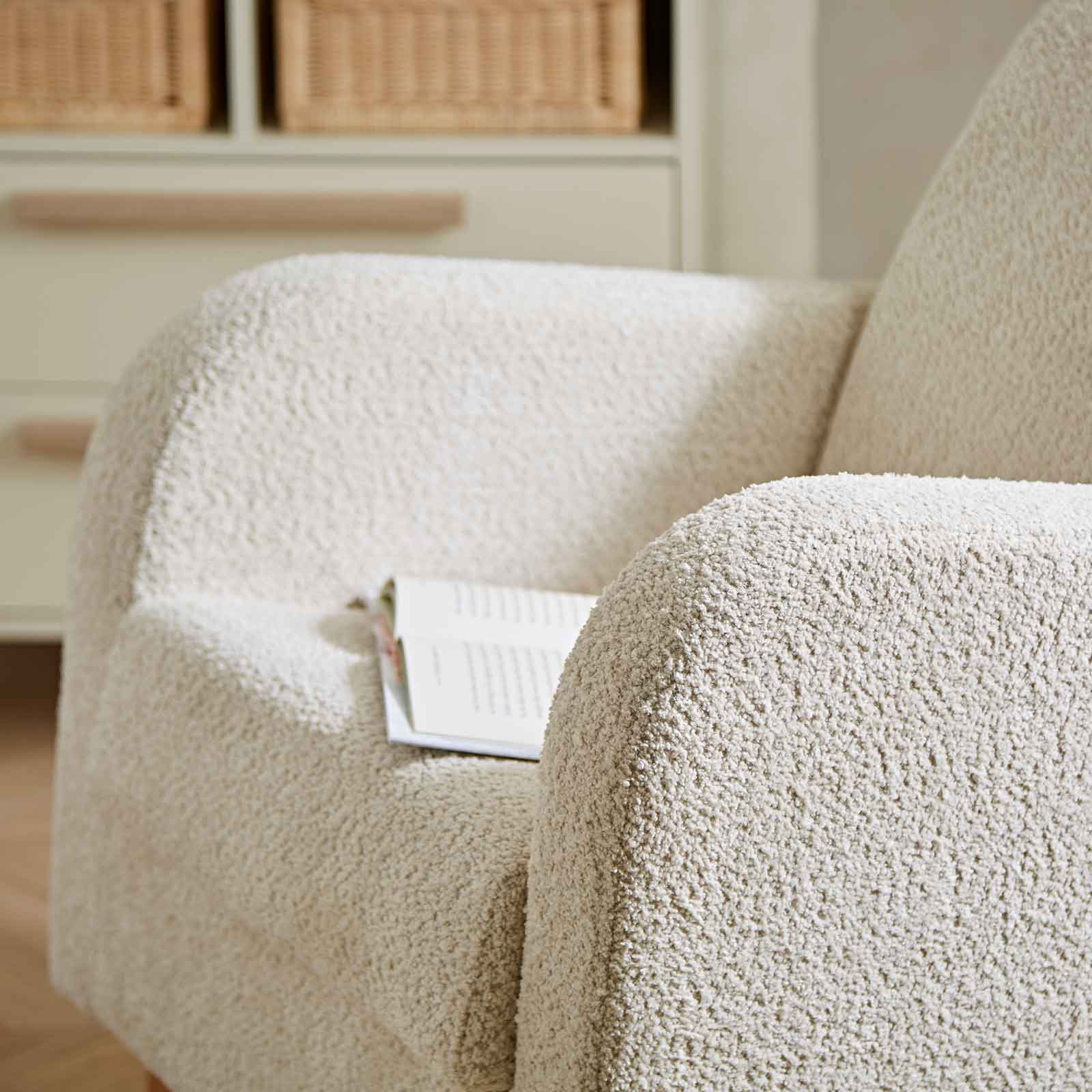 CuddleCo Etta Nursing Chair in Boucle Mushroom Nursing Chairs FRN/CUD/152462 5060971152462