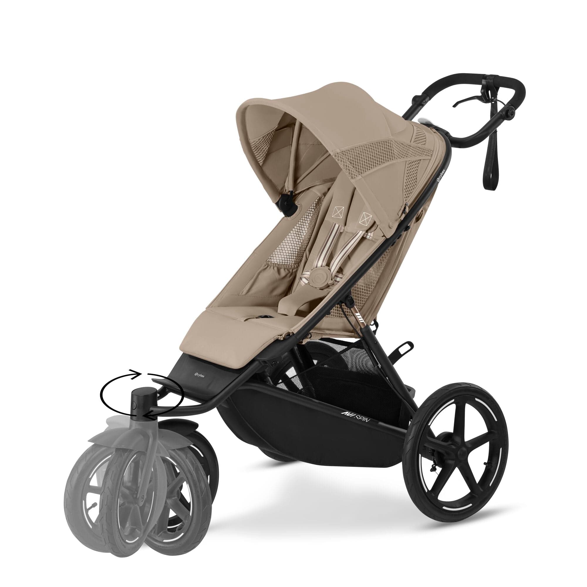 Cybex Avi Spin Comfort Bundle in Almond Beige 3 Wheeler Pushchair Bundles