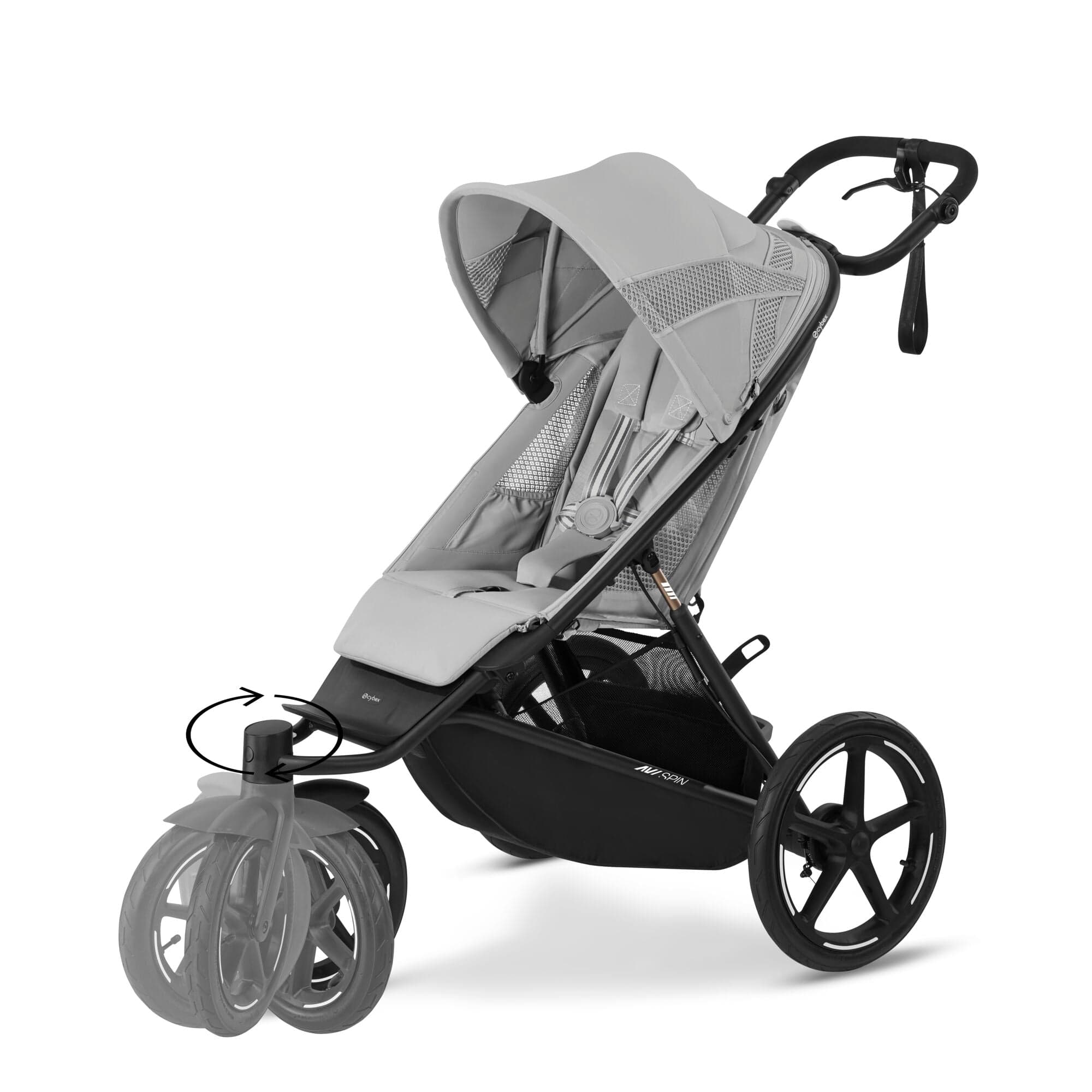 Cybex Avi Spin Comfort Bundle in Fog Grey 3 Wheeler Pushchair Bundles