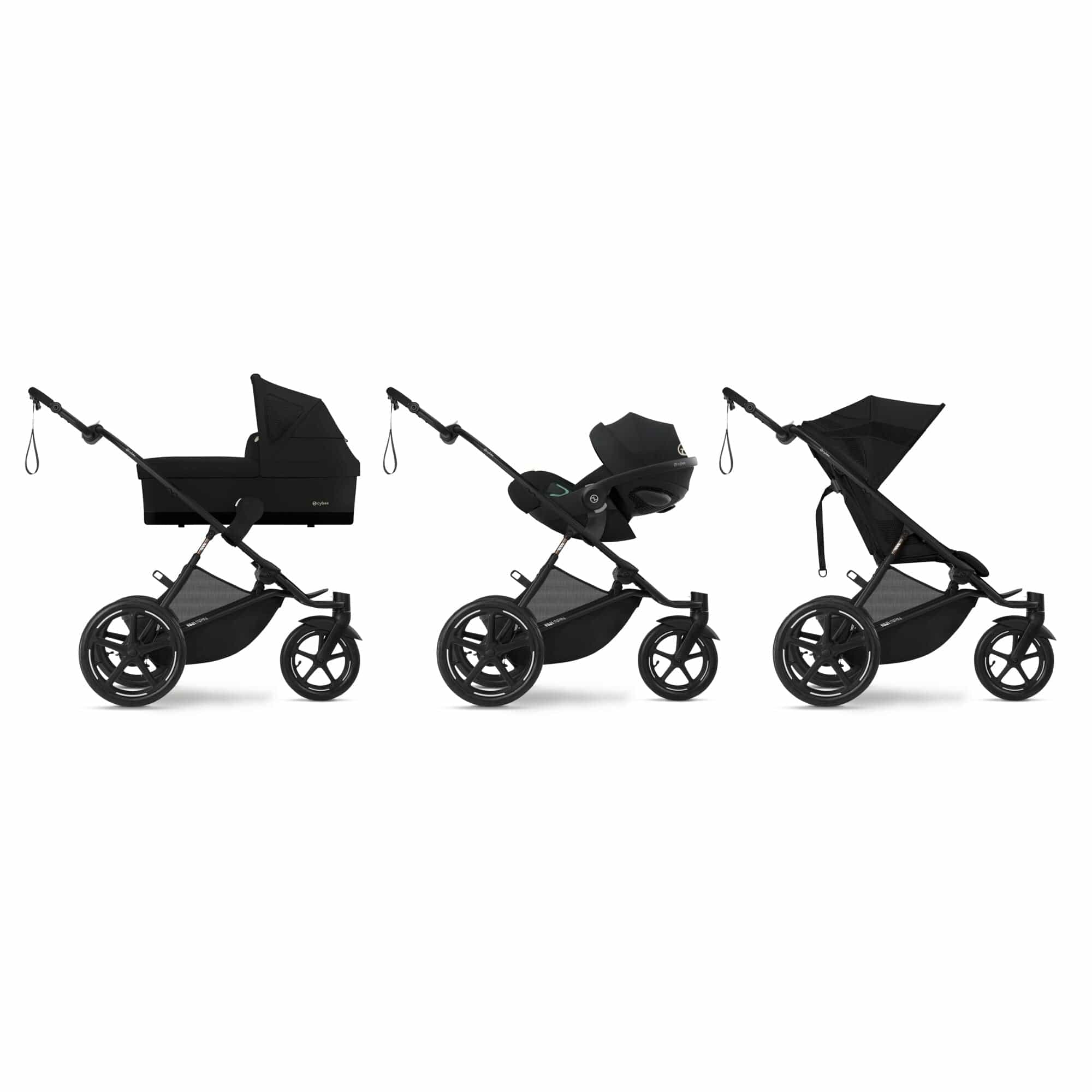 Cybex Avi Spin Comfort Bundle in Moon Black 3 Wheeler Pushchair Bundles