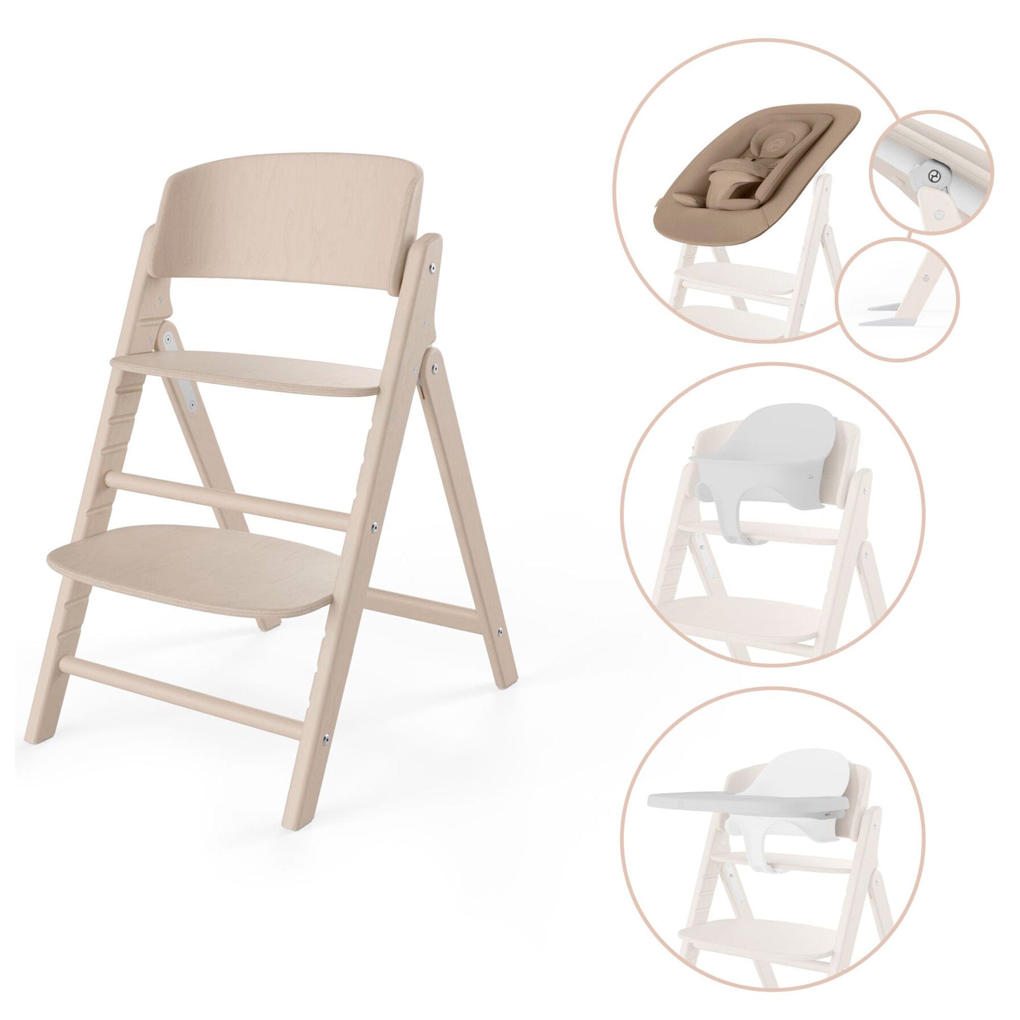 Cybex Click & Fold 4in1 High Chair in All Natural Baby Highchairs 524000871 4063846473526