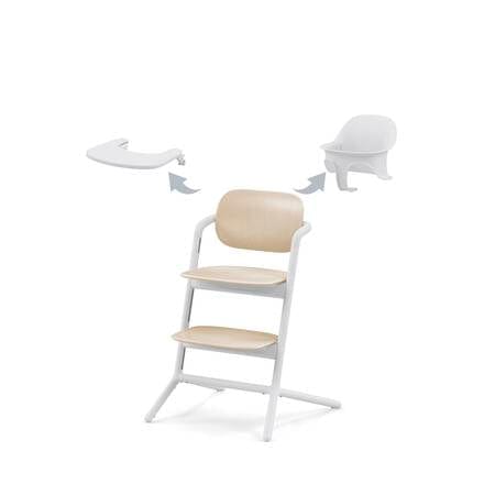 Cybex LEMO 3 in 1 High Chair - Sand White Baby Highchairs 521003185 4063846171262