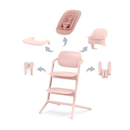 Cybex LEMO 4 in 1 High Chair - Pearl Pink Baby Highchairs 521003193 4063846171378