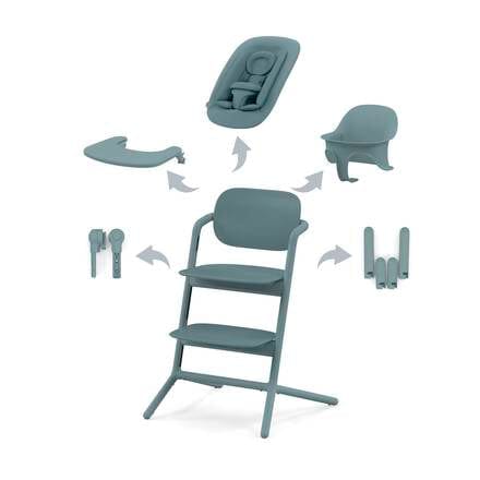 Cybex LEMO 4 in 1 High Chair - Stone Blue Baby Highchairs 521003201 4063846171453