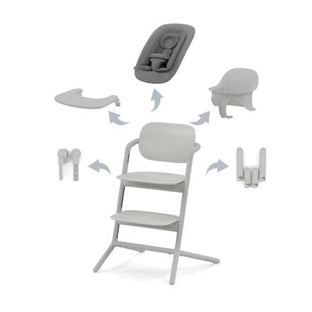 Cybex LEMO 4 in 1 High Chair - Suede Grey Baby Highchairs 521003217 4063846171613