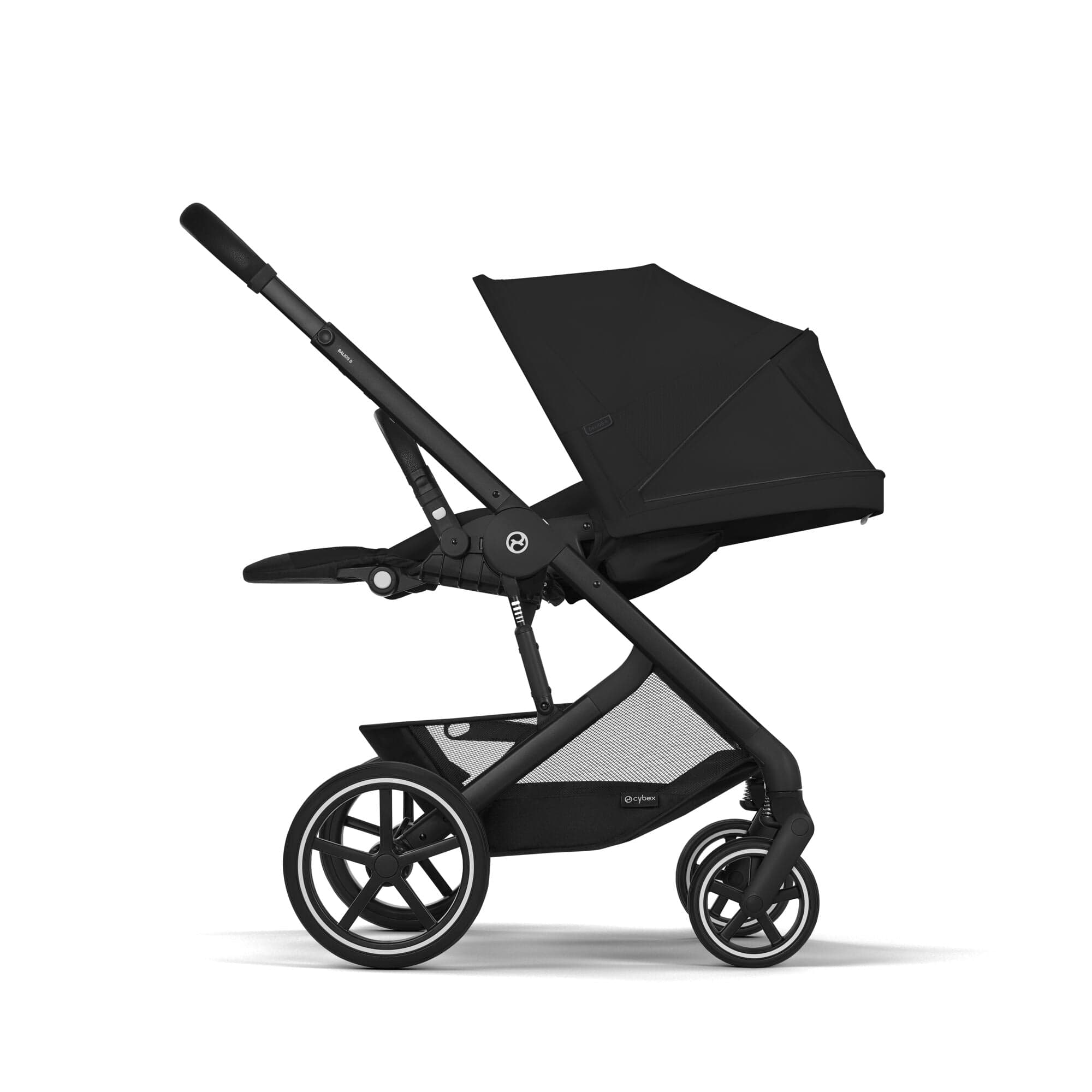 Cybex Balios S Lux Essential Bundle in Black/Moon Black Baby Prams