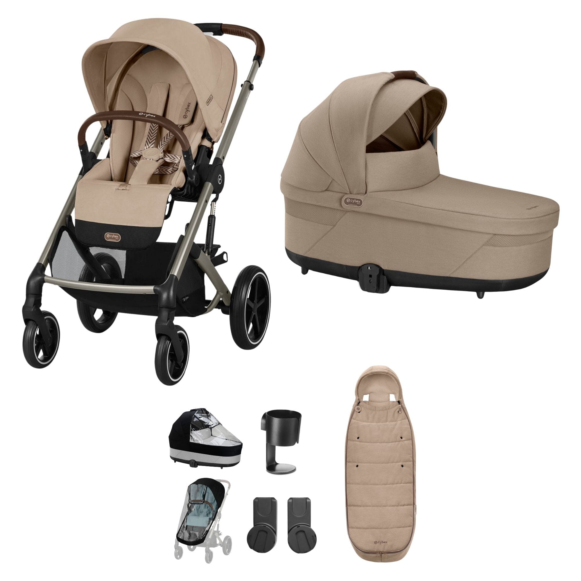 Cybex Balios S Lux Essential Bundle in Taupe/Almond Beige Baby Prams 16847-ALM-BEI-1 4063846456383