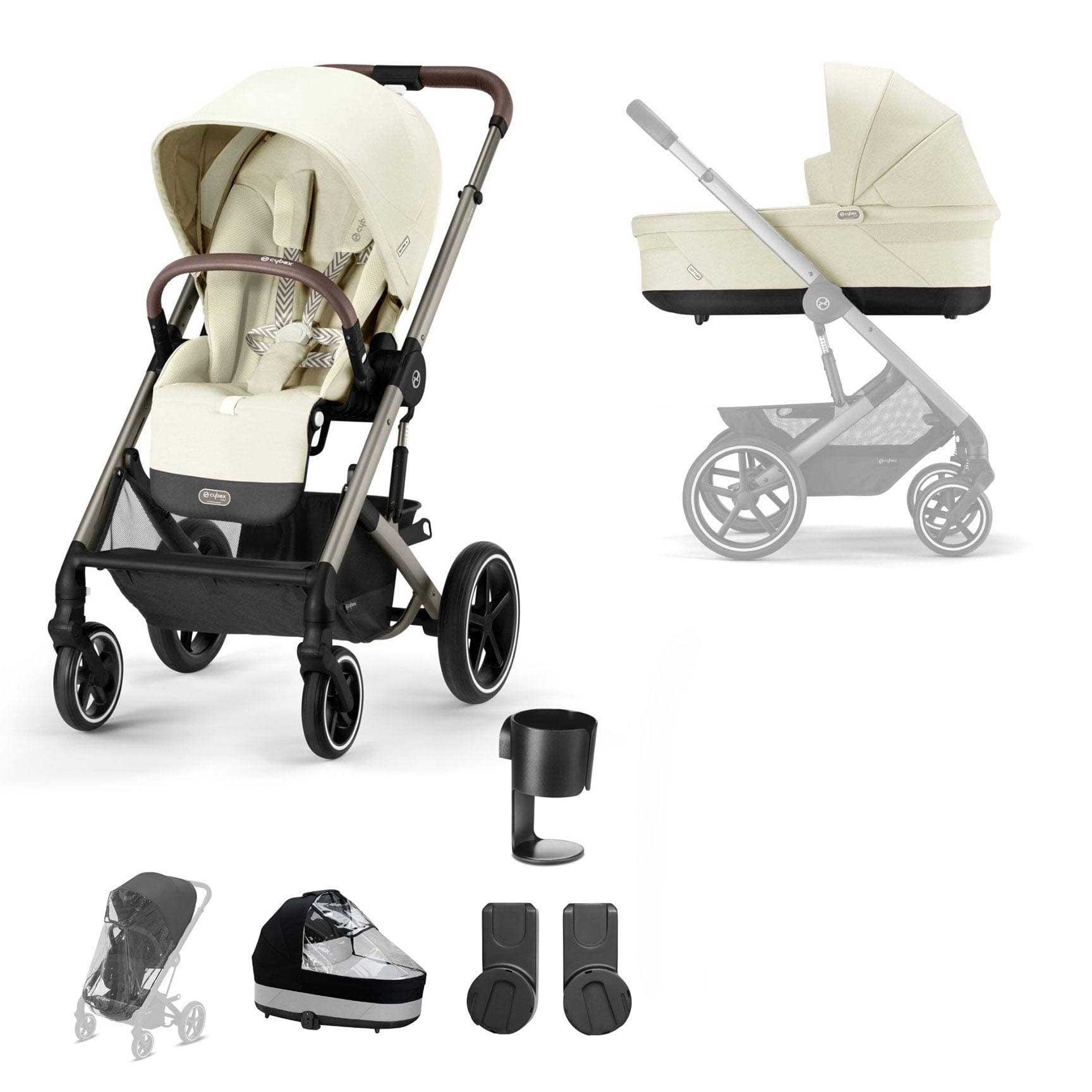 Cybex Balios S Lux Essential Bundle in Taupe/Seashell Beige Baby Prams 12752-TPE-SEA-BEI-1 4063846318124