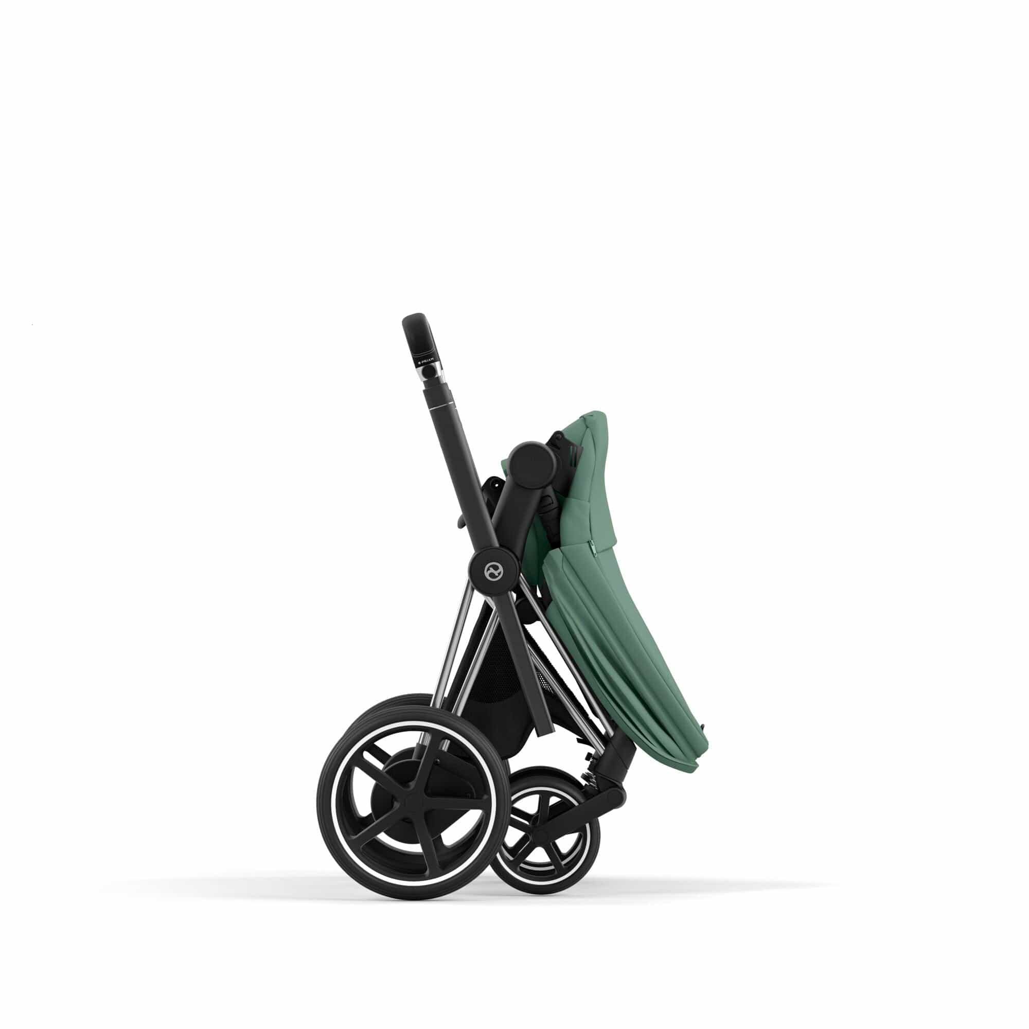 Cybex e-Priam & Lux Cot in Leaf Green Baby Prams