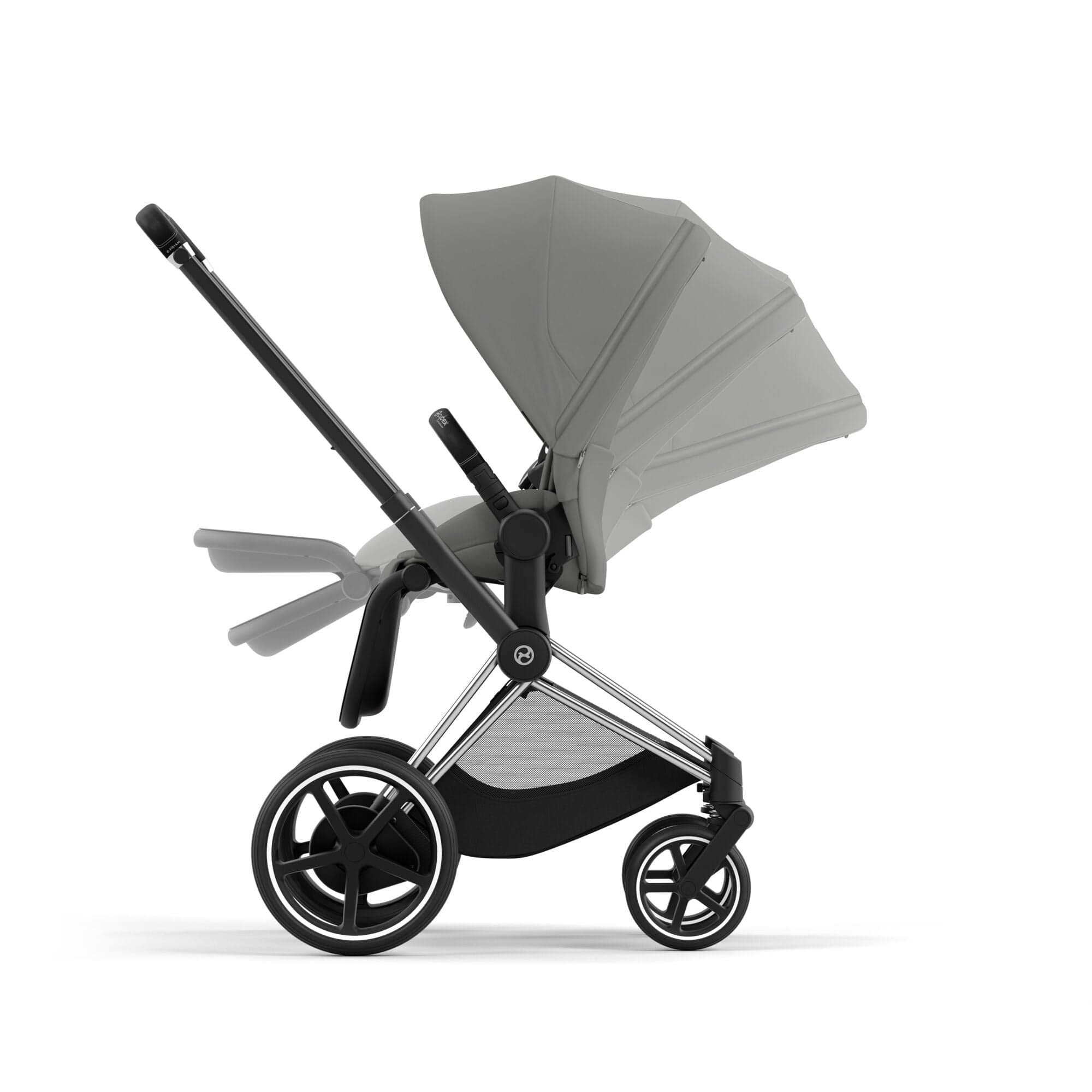 Cybex e-Priam & Lux Cot in Mirage Grey Baby Prams