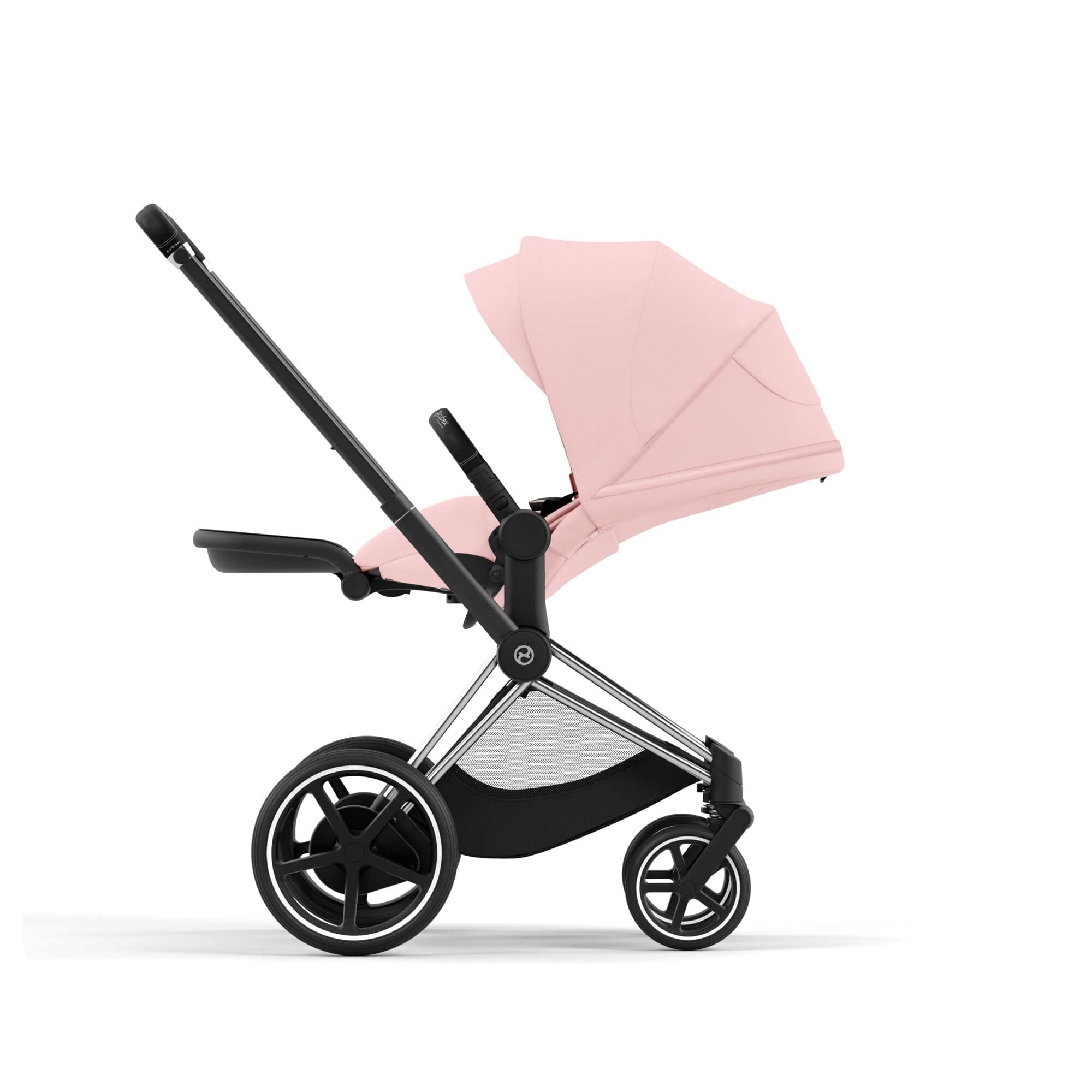 Cybex e-Priam & Lux Cot in Peach Pink Baby Prams