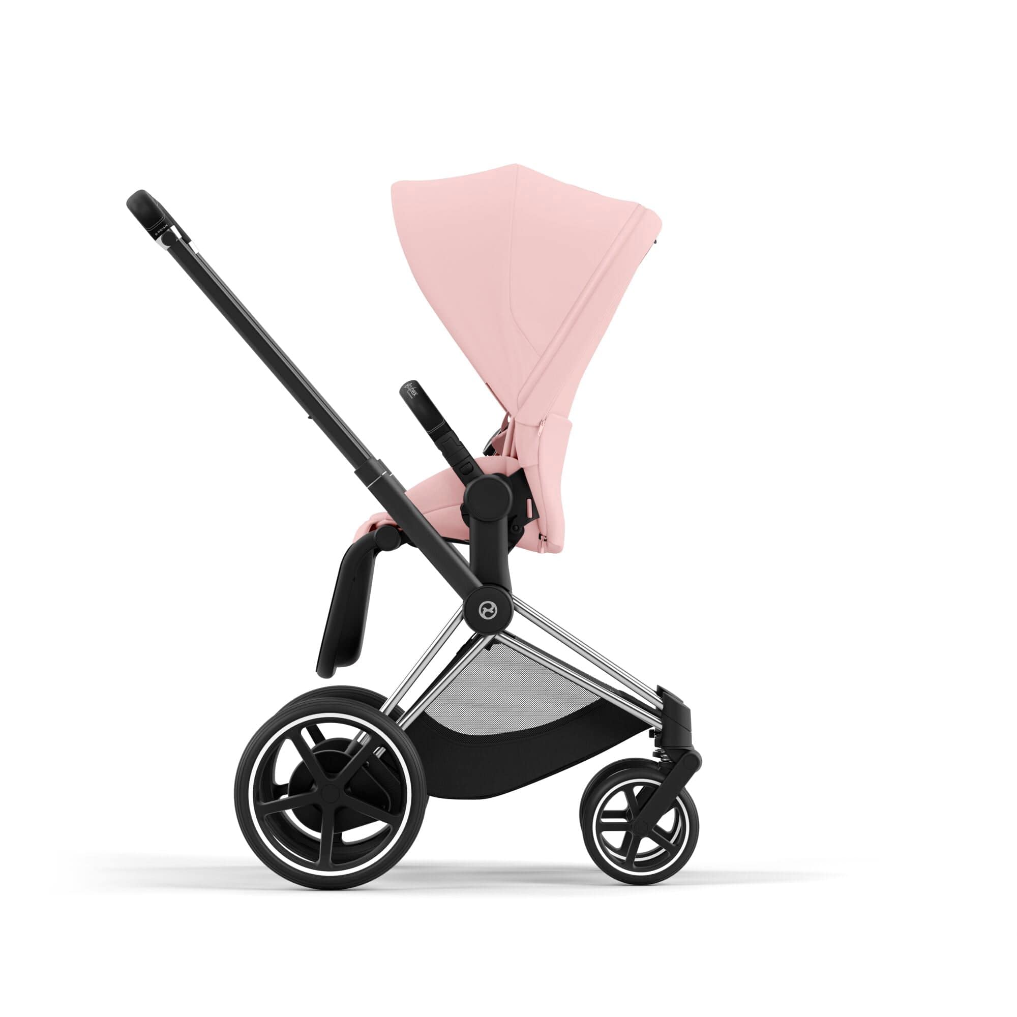 Cybex e-Priam & Lux Cot in Peach Pink Baby Prams