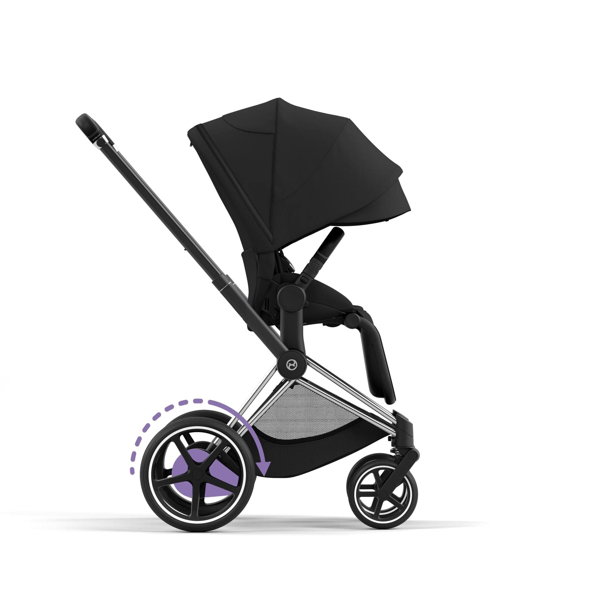 Cybex e-Priam & Lux Cot in Sepia Black Baby Prams