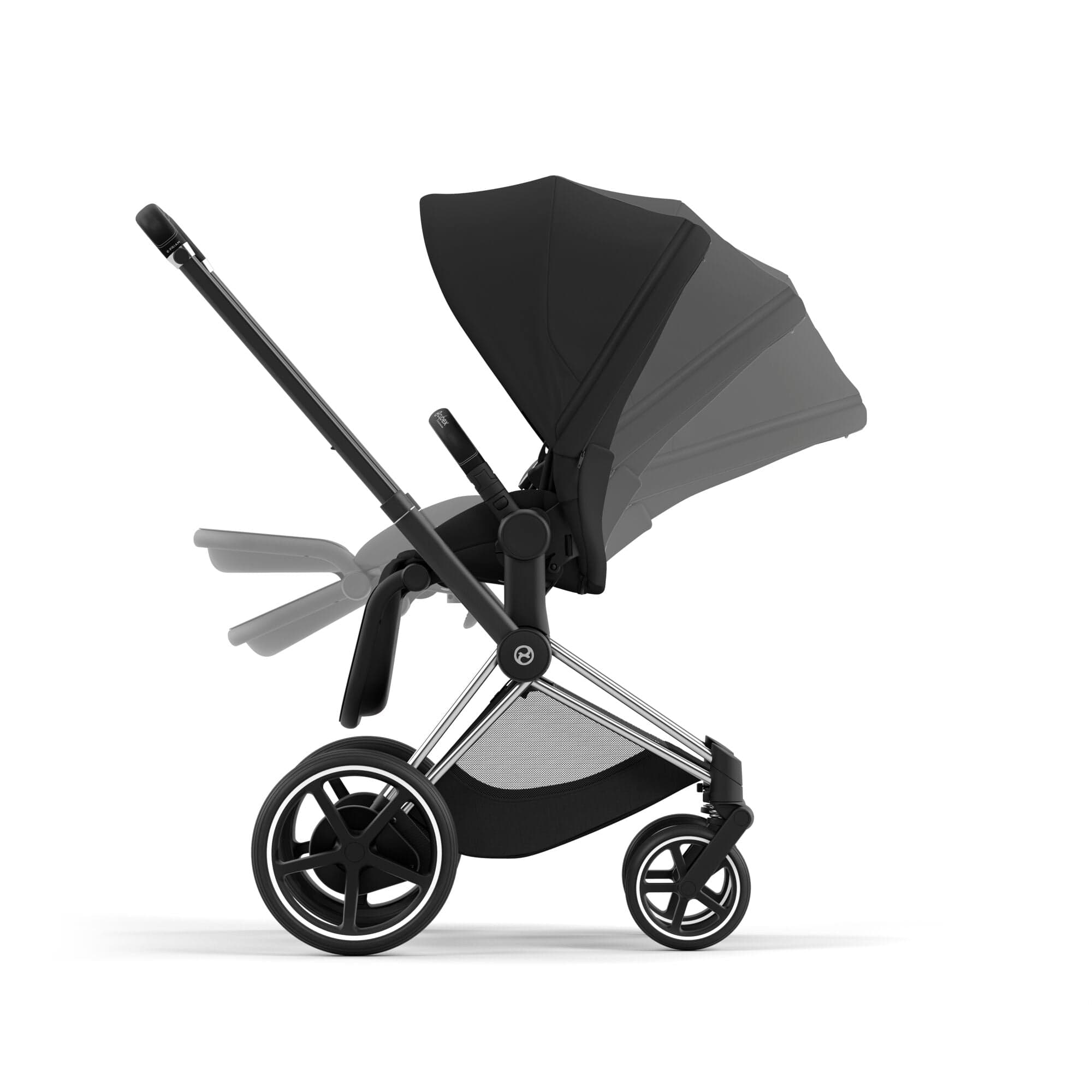 Cybex e-Priam & Lux Cot in Sepia Black Baby Prams