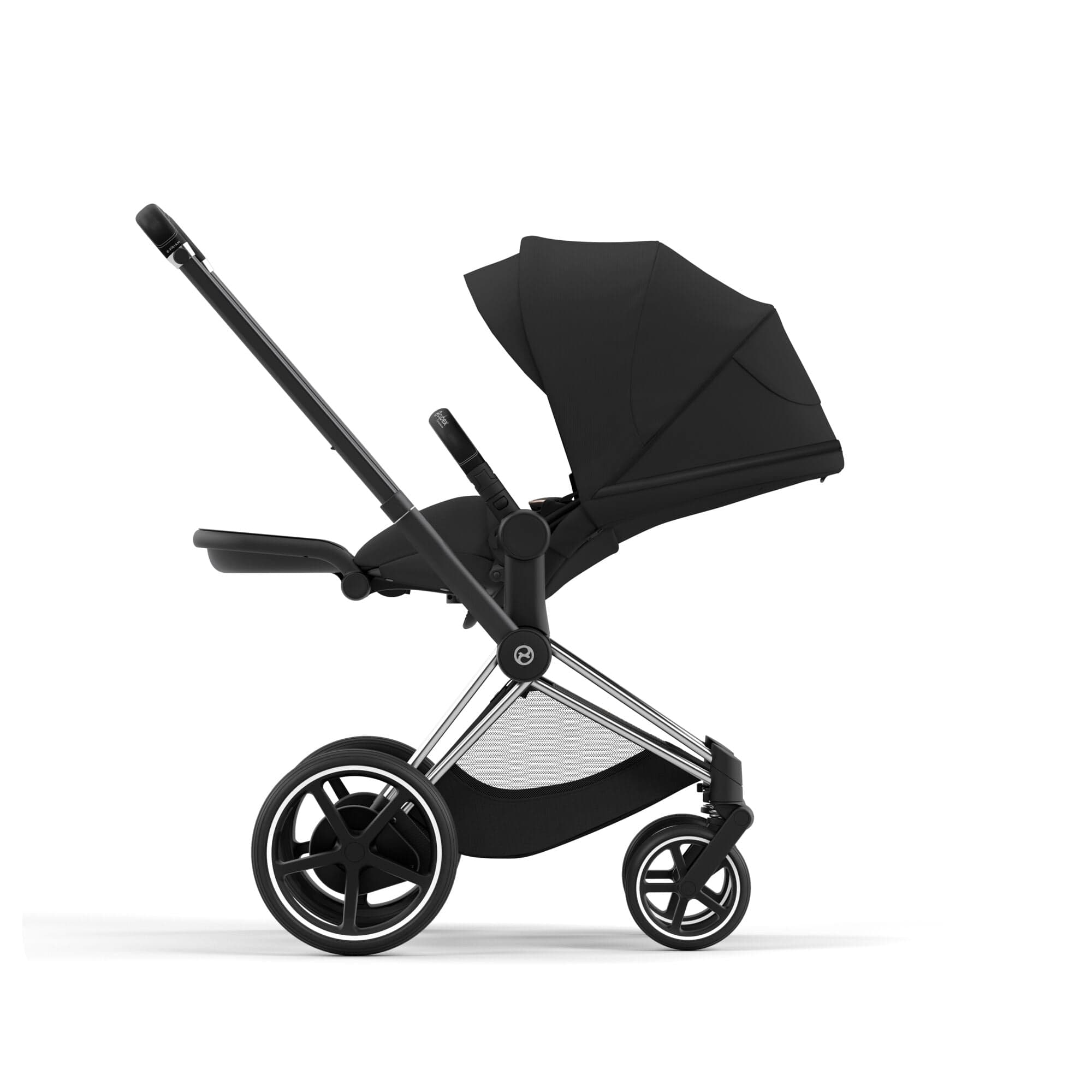 Cybex e-Priam & Lux Cot in Sepia Black Baby Prams