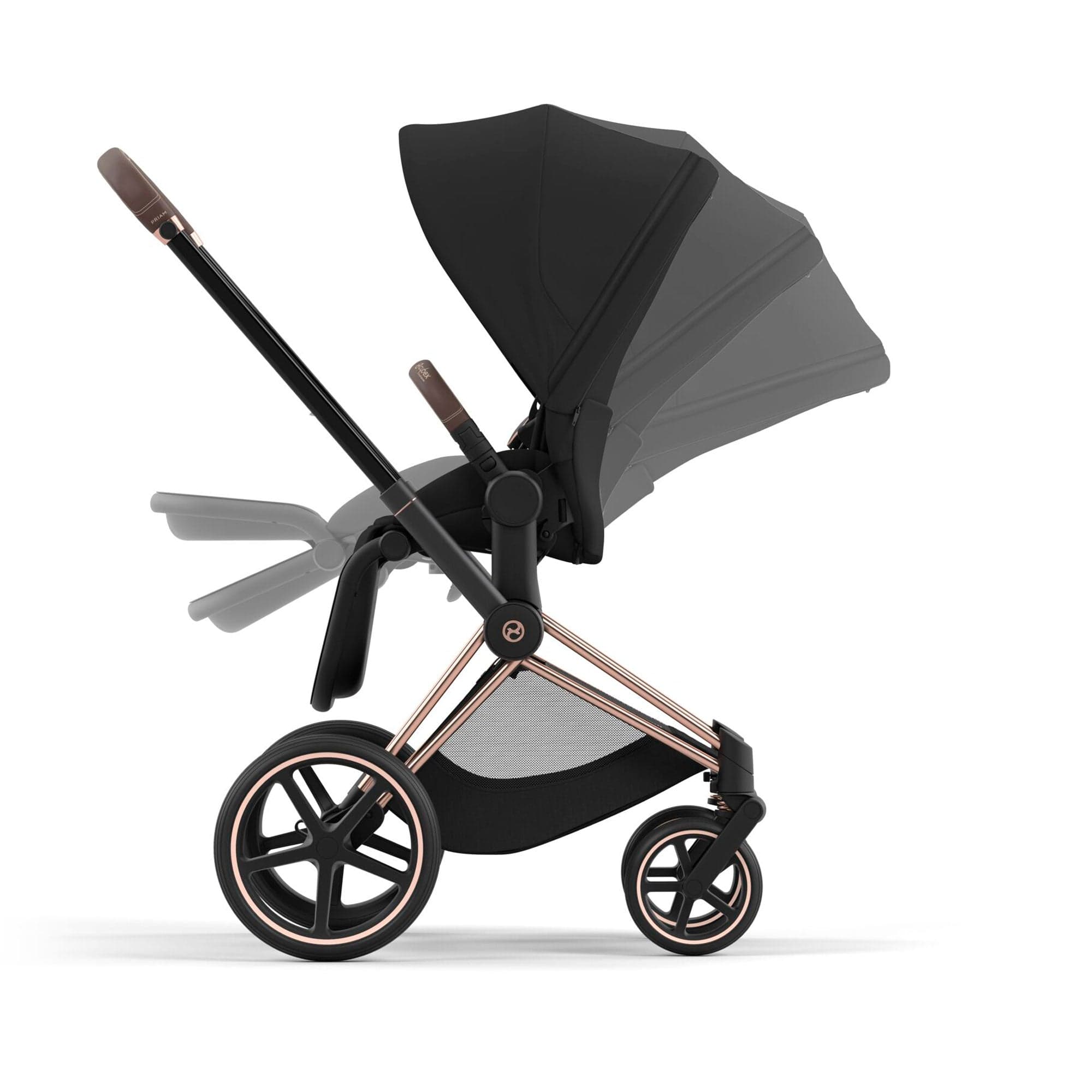 Cybex Priam & Lux Cot in Sepia Black Baby Prams