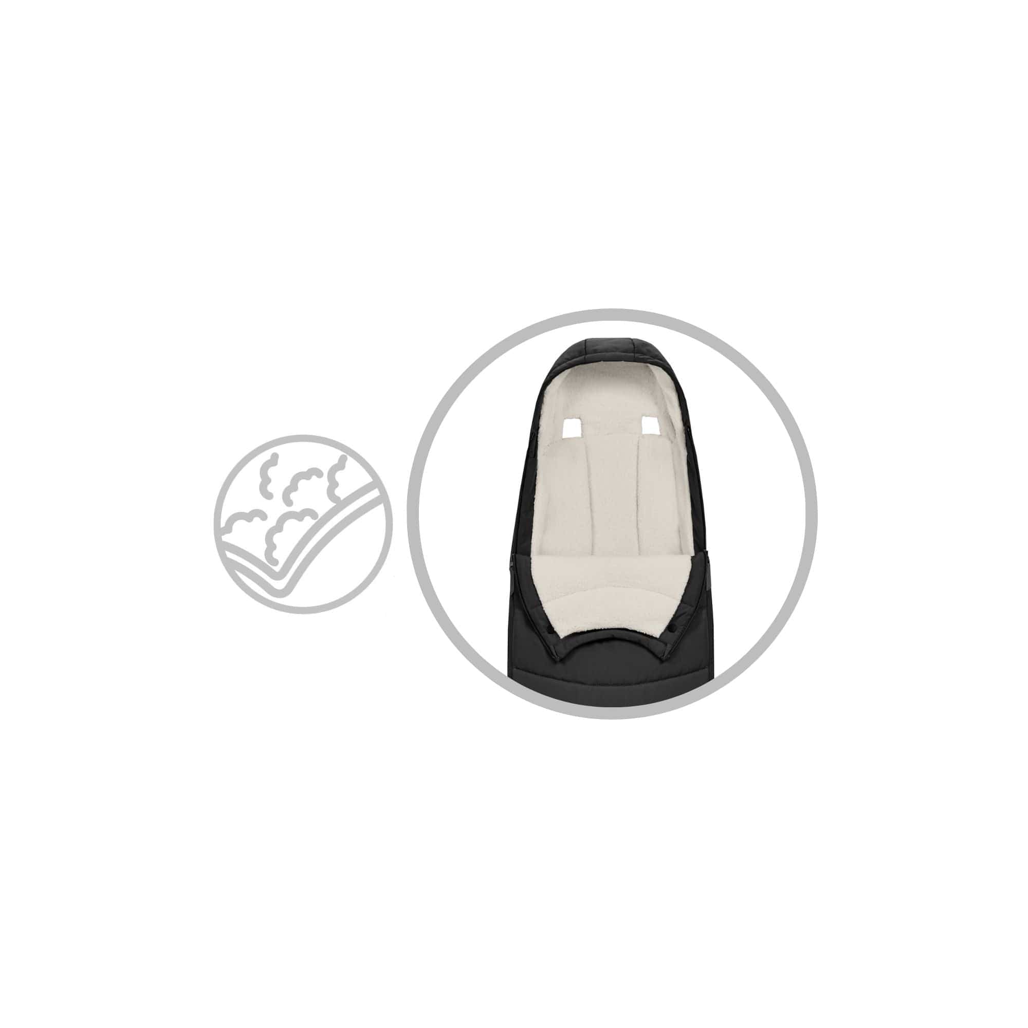 Cybex Platinum Footmuff in Sepia Black Footmuffs & Liners 523000713 4063846413140