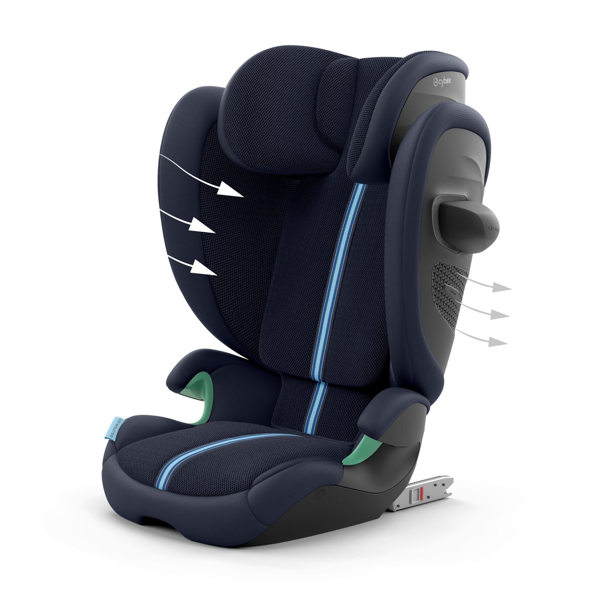 Cybex Solution G2 Plus i-Fix Highback Booster in Ocean Blue Highback Booster Seats 524000673 4063846470181