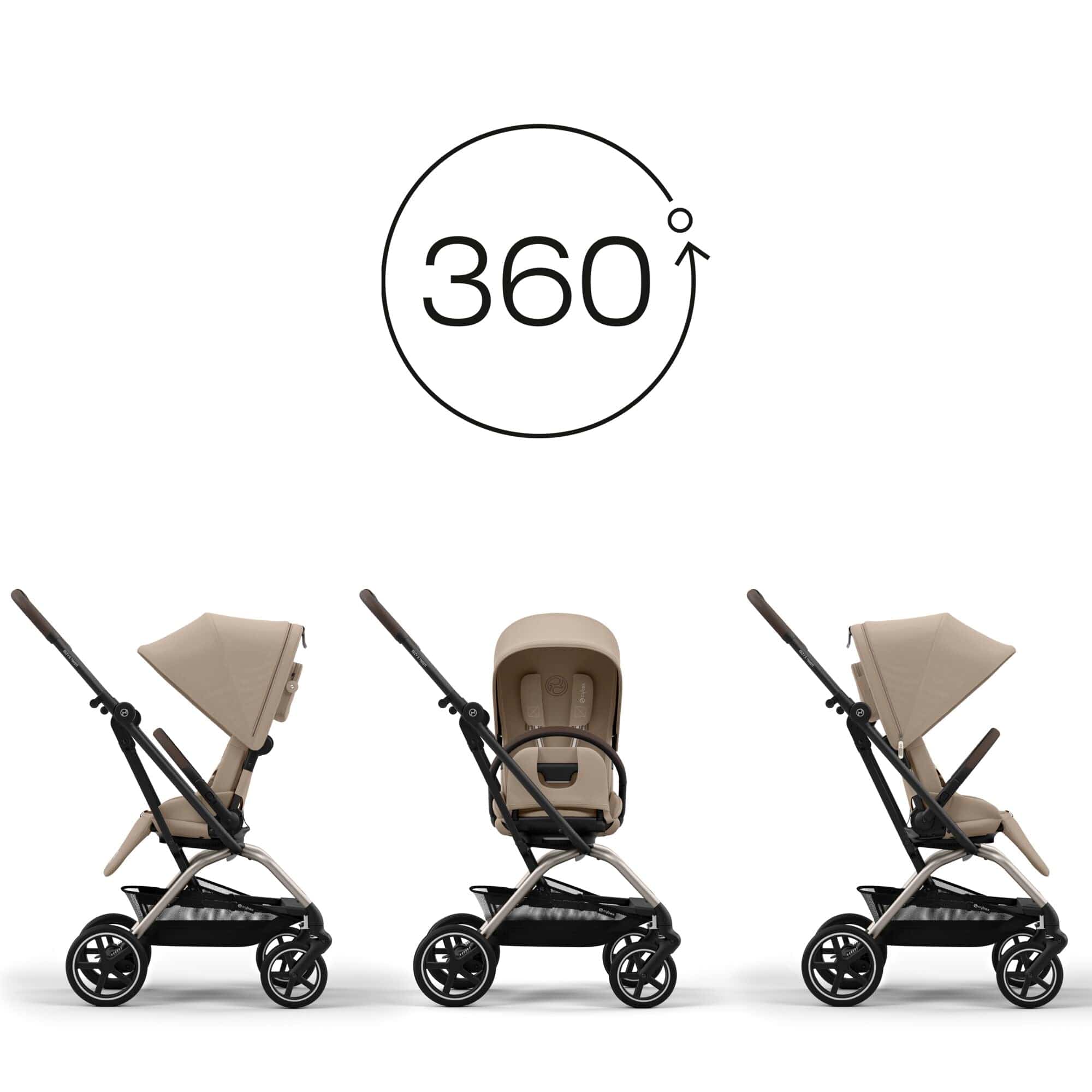 Cybex Eezy S Twist+ 2 in Almond Beige/Beige Pushchairs & Buggies 524000131 4063846450565