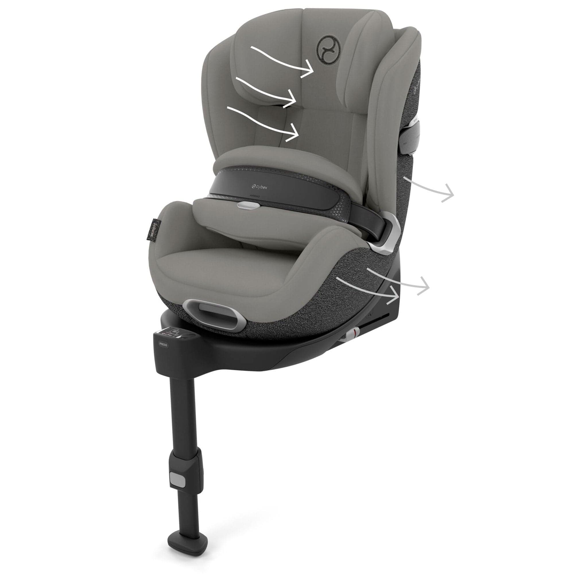 Cybex Anoris T2 i-Size Car Seat in Mirage Grey Toddler Car Seats 523001055 4063846423873