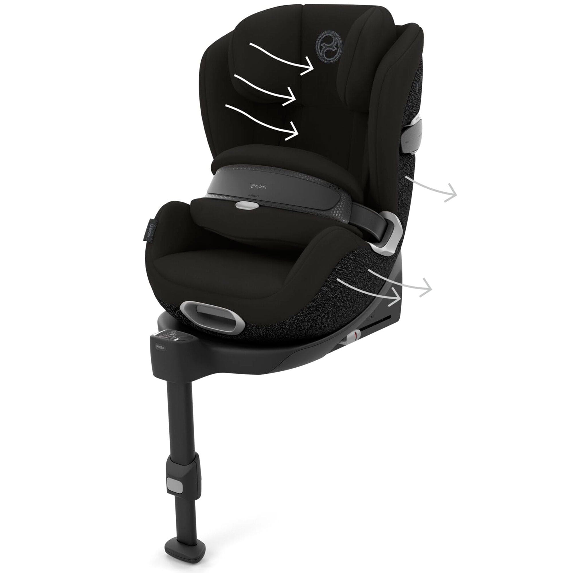 Cybex Anoris T2 i-Size Car Seat in Sepia Black Toddler Car Seats 523001051 4063846423798