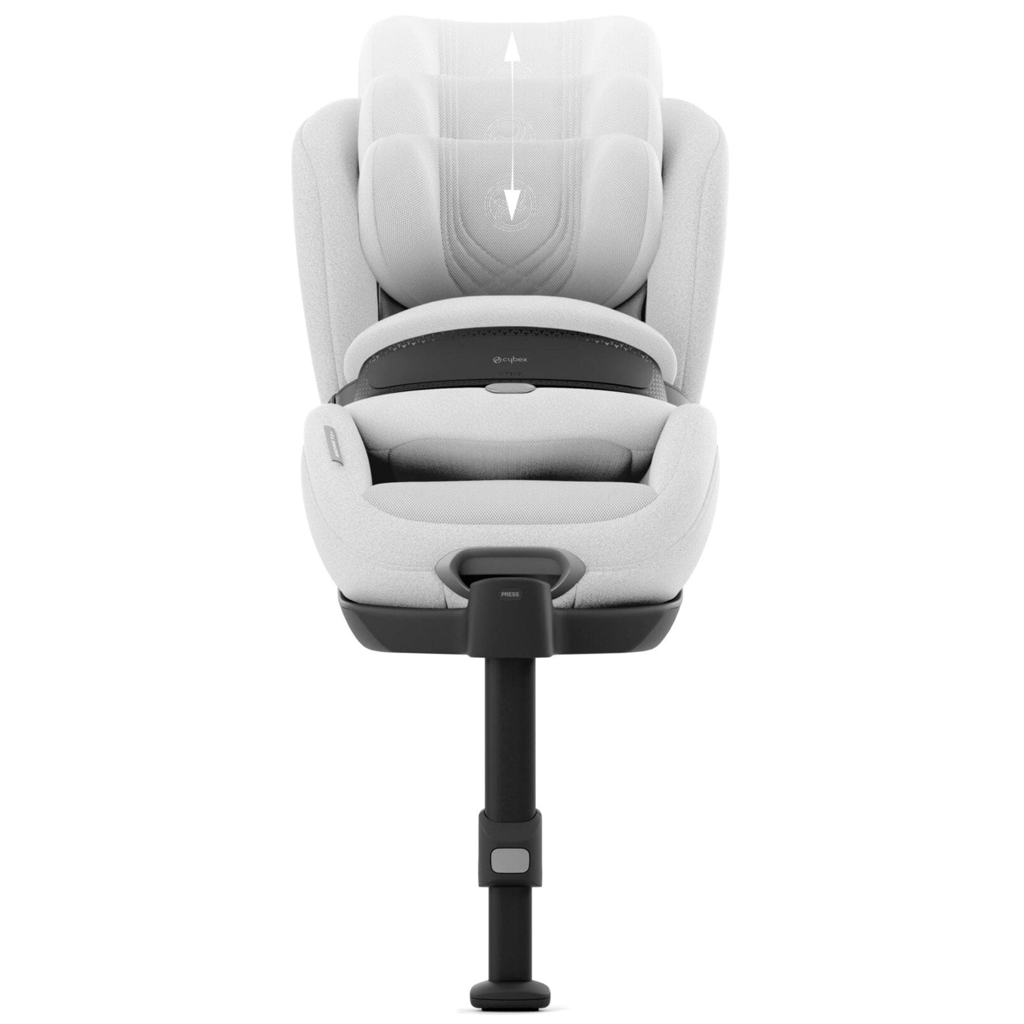 Cybex Anoris T2 i-Size Plus Car Seat in Platinum White Toddler Car Seats 523001071 4063846424191