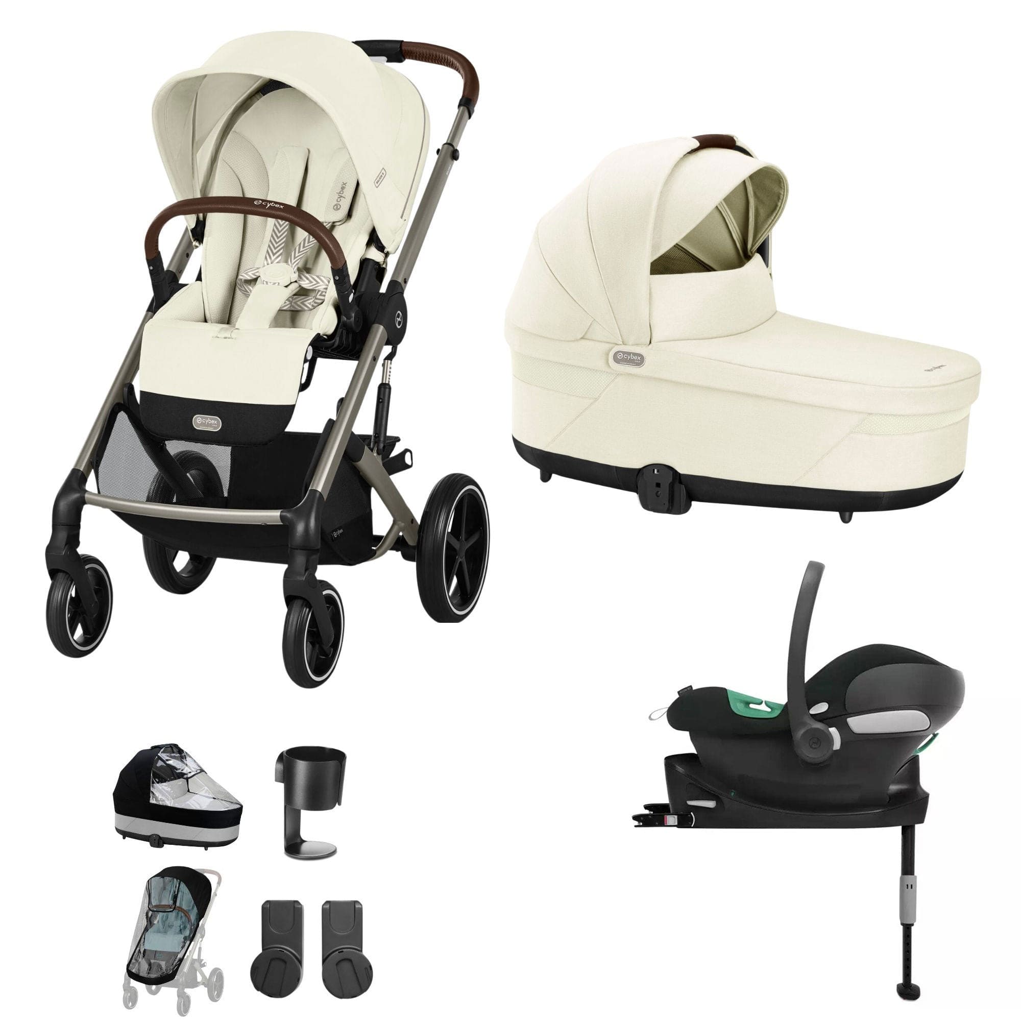 Cybex Balios S Lux Comfort Bundle in Taupe/Seashell Beige Travel Systems 127457-TPE-SEA-BEI-1 4063846318124