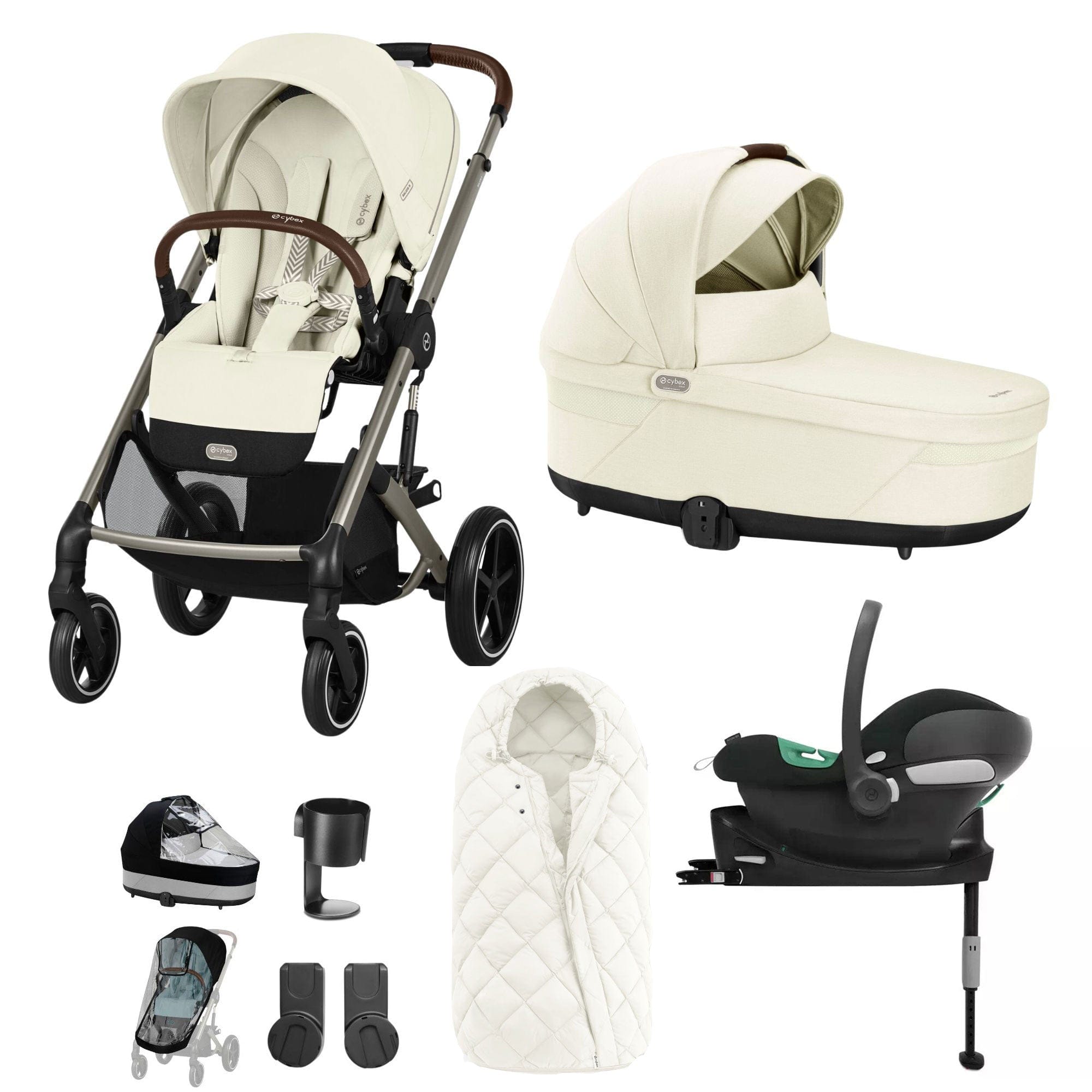 Cybex Balios S Lux Comfort Bundle in Taupe/Seashell Beige Travel Systems 127457-TPE-SEA-BEI 4063846318124