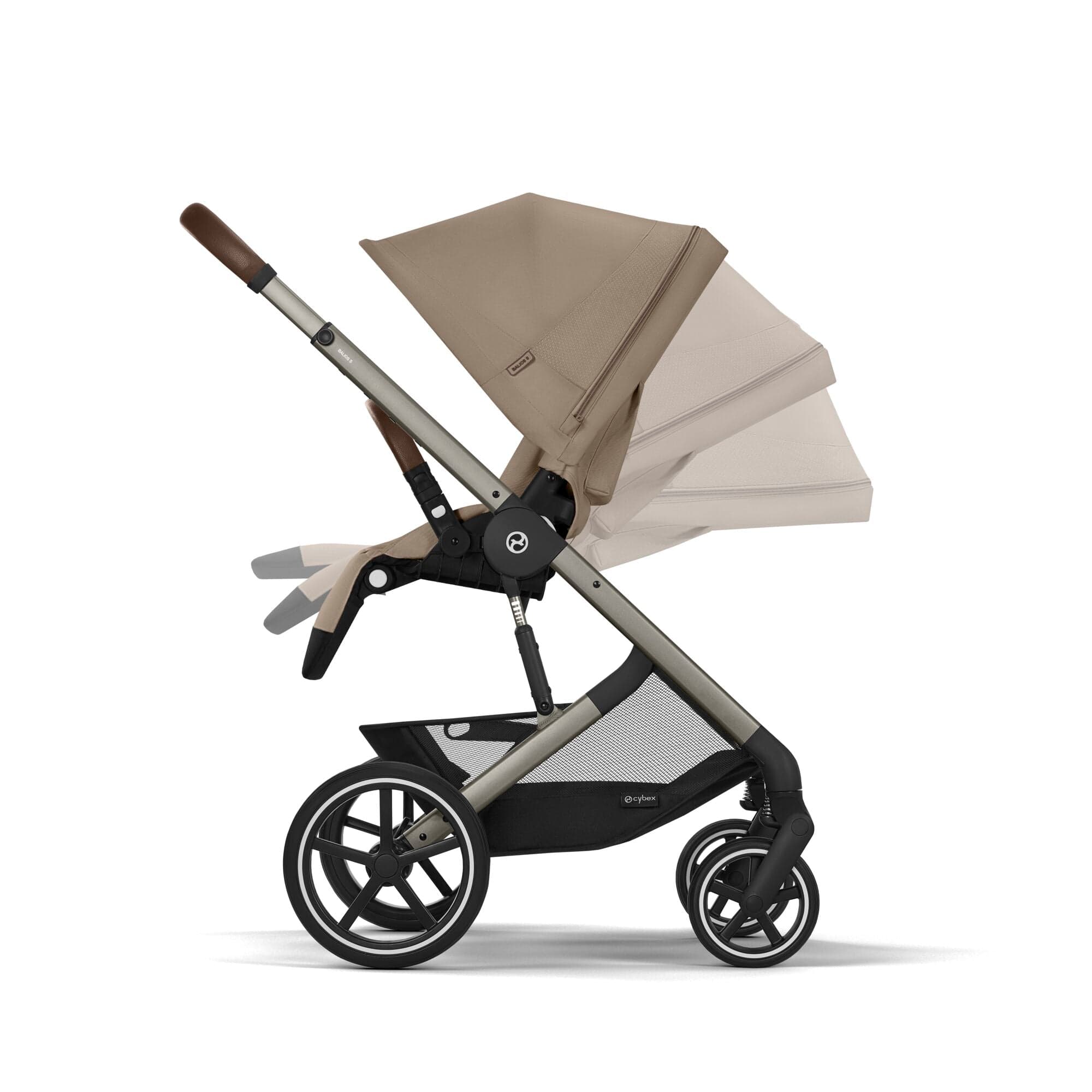 Cybex Balios S Lux Luxury Bundle in Taupe/Almond Beige Travel Systems