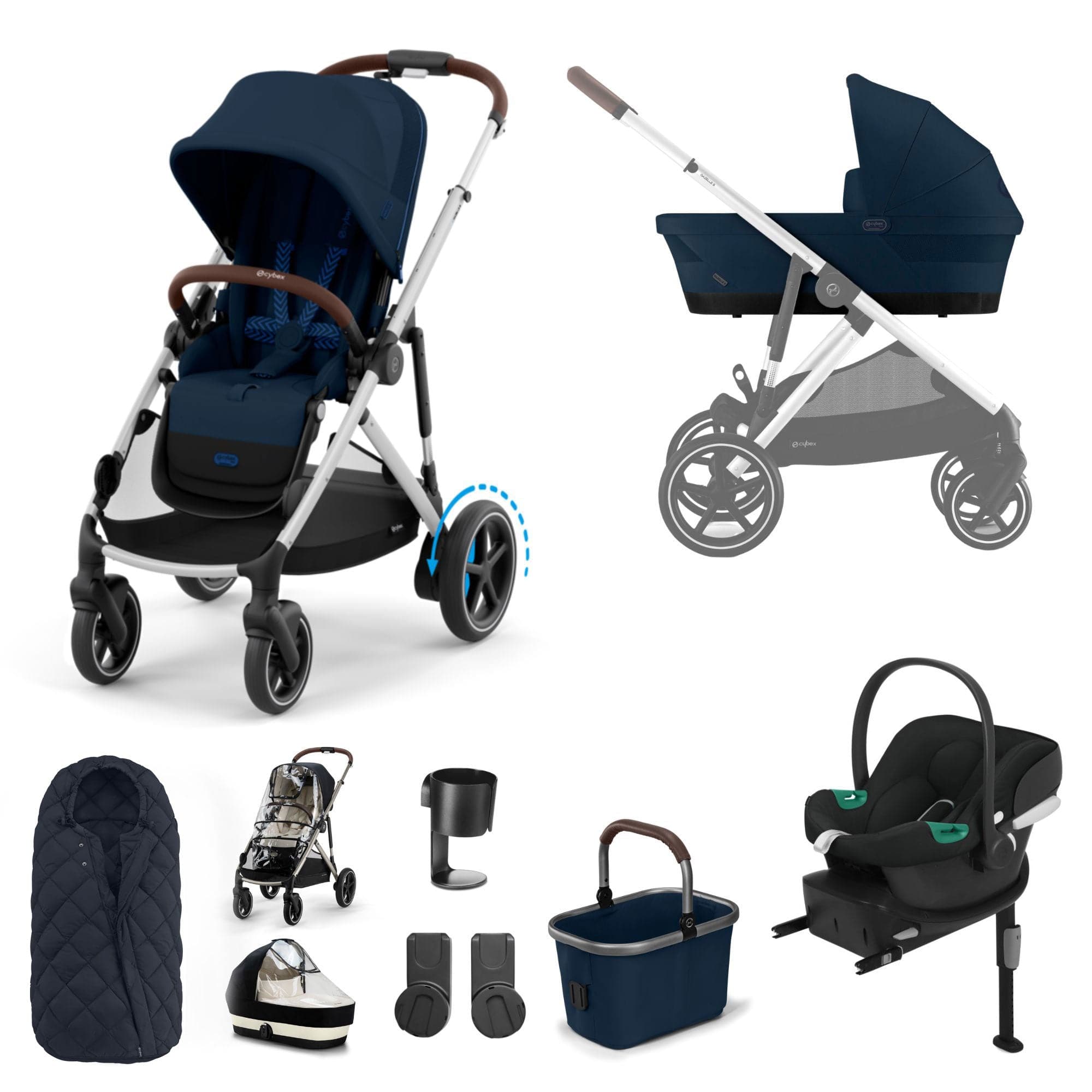 Cybex eGazelle S Comfort Bundle in Ocean Blue Travel Systems 16345-OCE-BLU-1 4063846465927