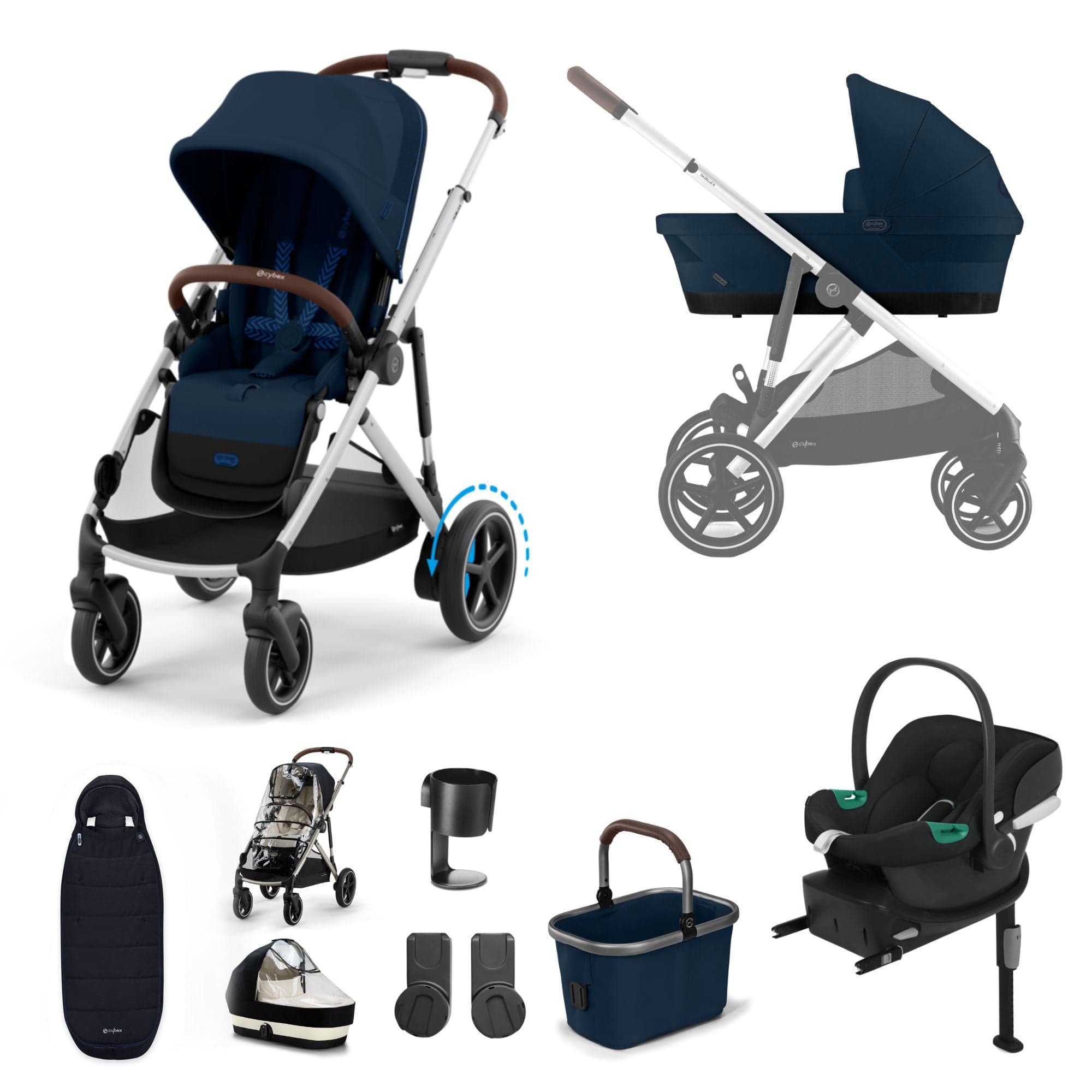 Cybex eGazelle S Comfort Bundle in Ocean Blue Travel Systems 16345-OCE-BLU 4063846465927