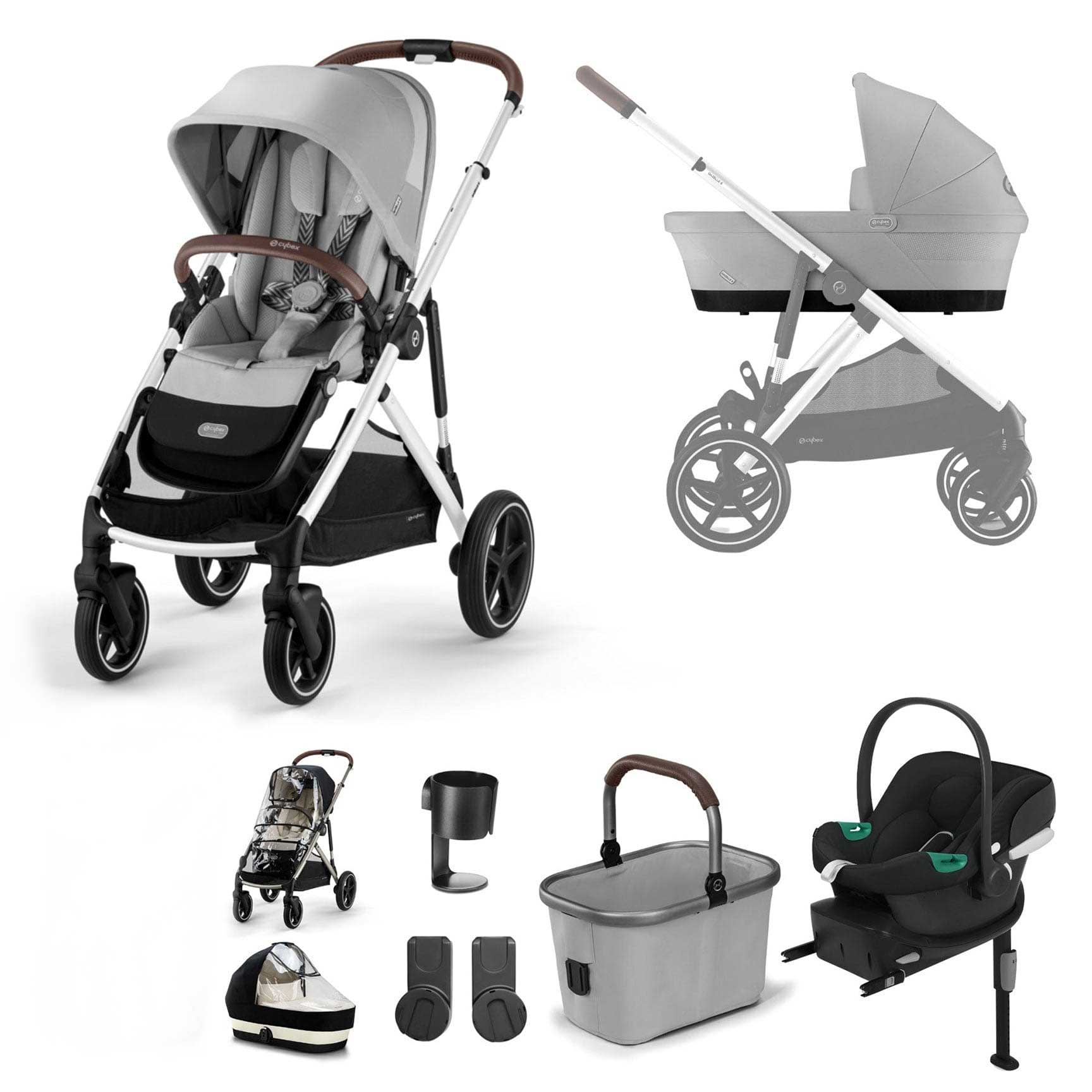 Cybex Gazelle S Comfort Bundle in Silver/Lava Grey Travel Systems 12770-SLV-LAV-GRY-1 4063846324866