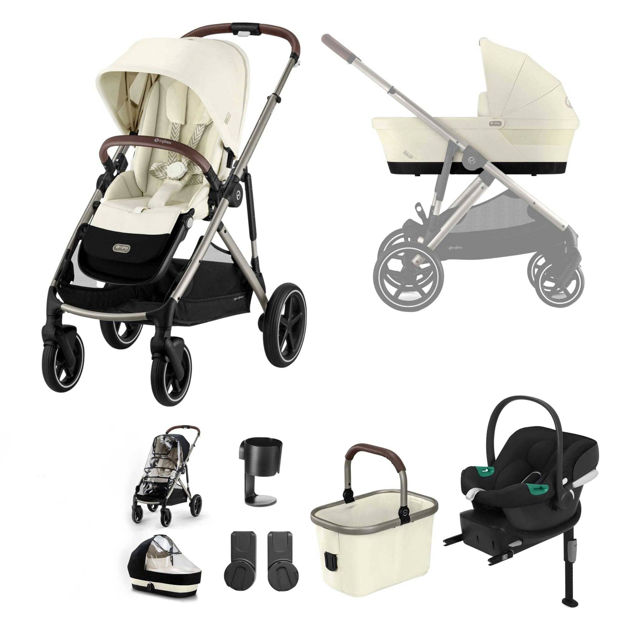 Cybex Gazelle S Comfort Bundle in Taupe/Seashell Beige Travel Systems 12771-TPE-SEA-BEI-1 4063846324903