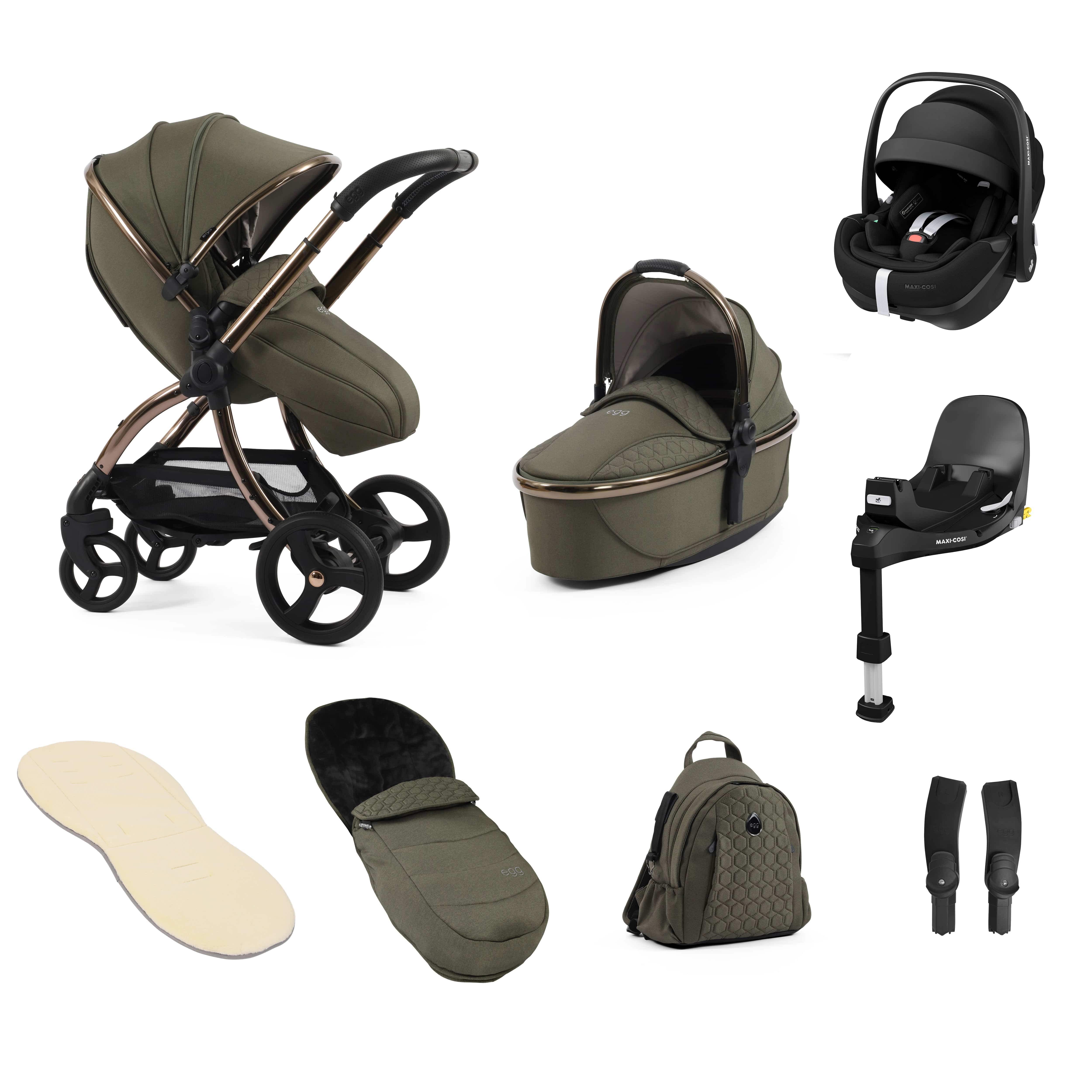 Egg pram forest green best sale