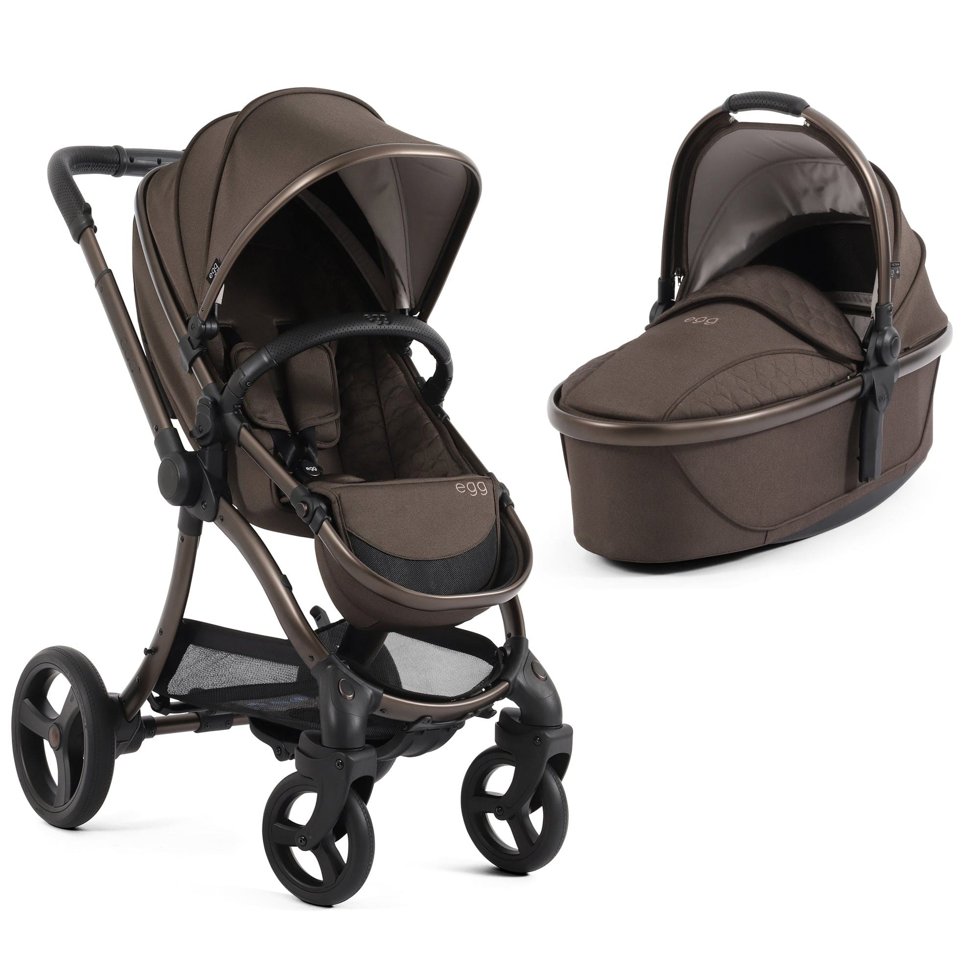 egg3 Pram Bundle in Chocolate Velvet Baby Prams 18106-CHV 5061058980381