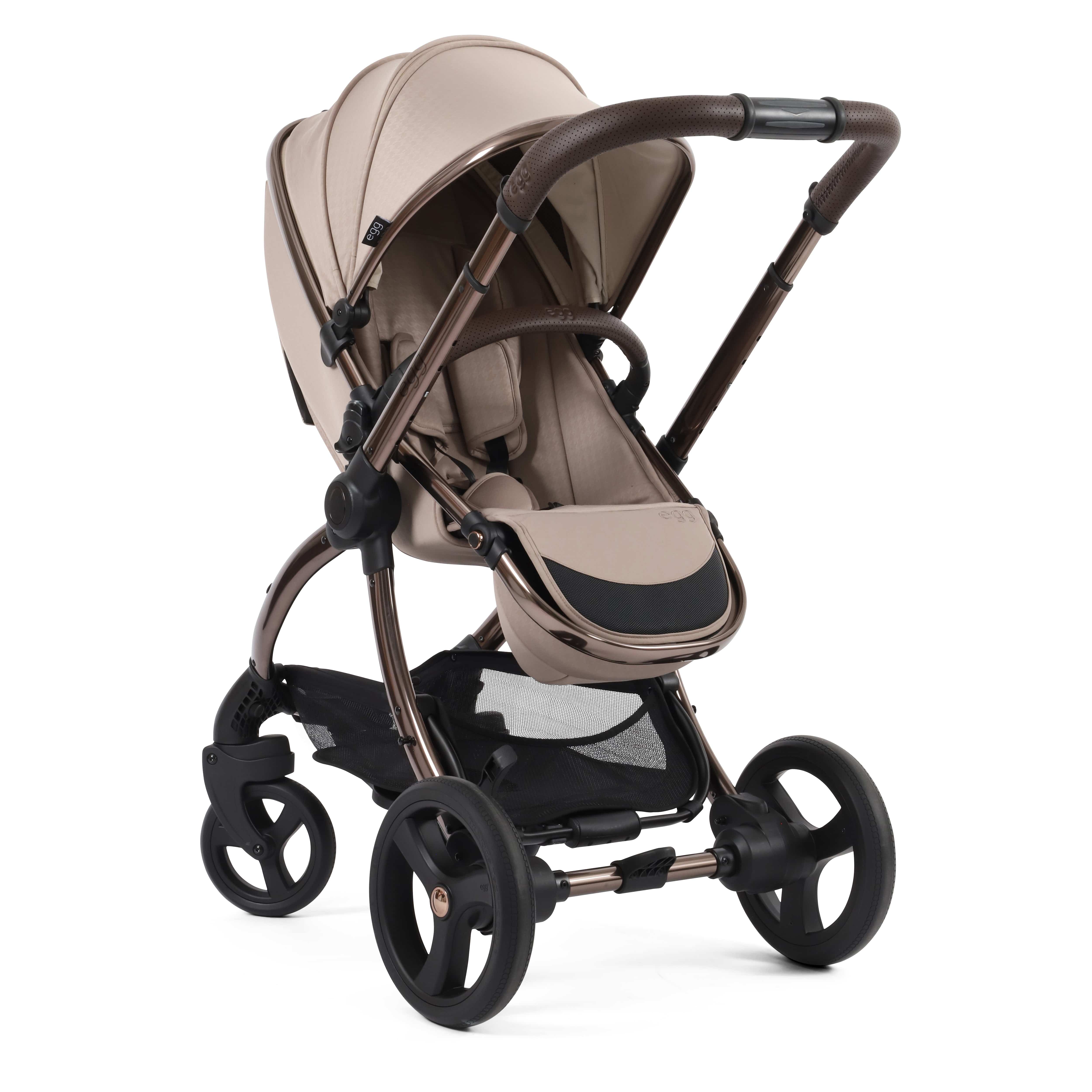 egg3 Luxury Maxi-Cosi Travel System Bundle in Houndstooth Almond Travel Systems