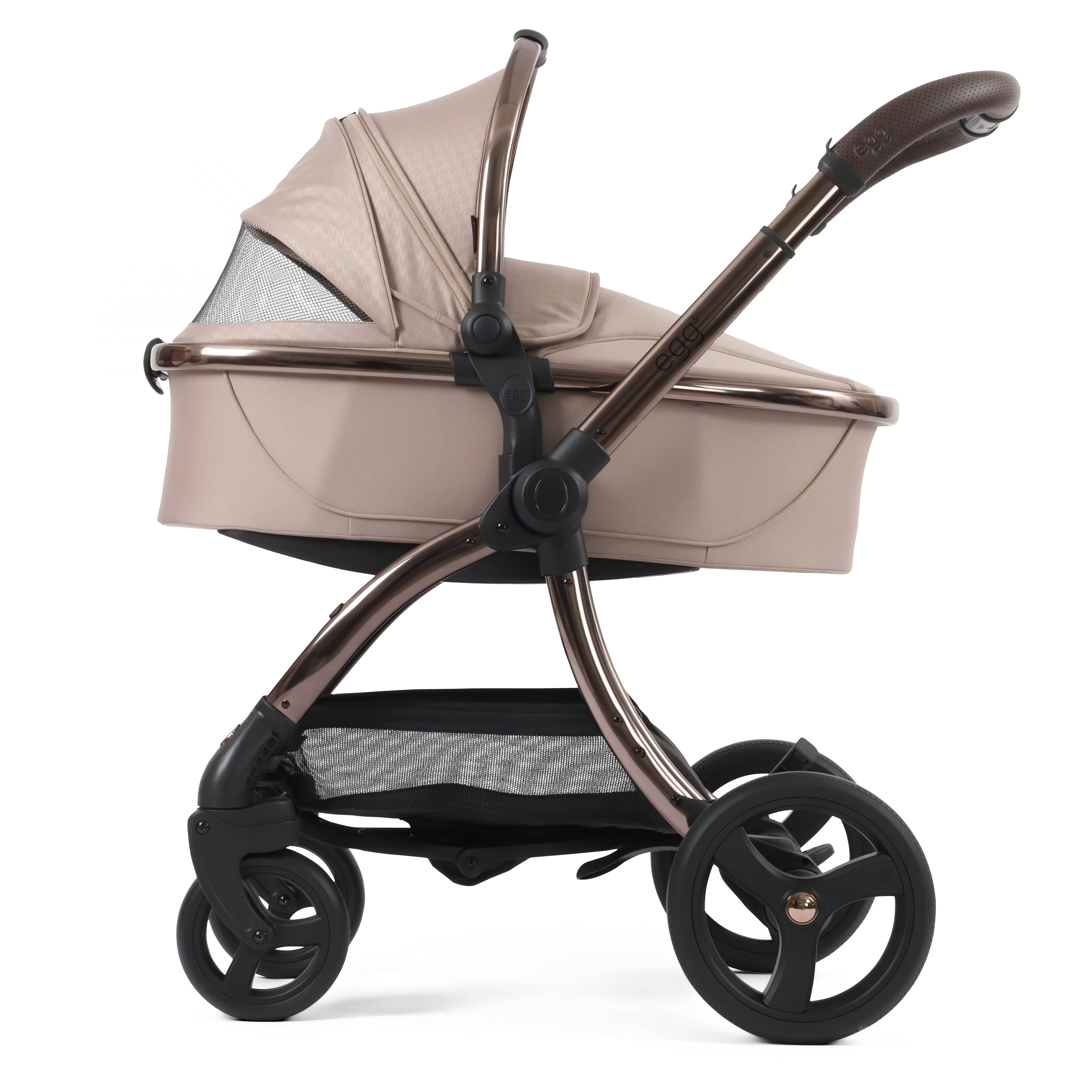 egg3 Luxury Maxi-Cosi Travel System Bundle in Houndstooth Almond Travel Systems