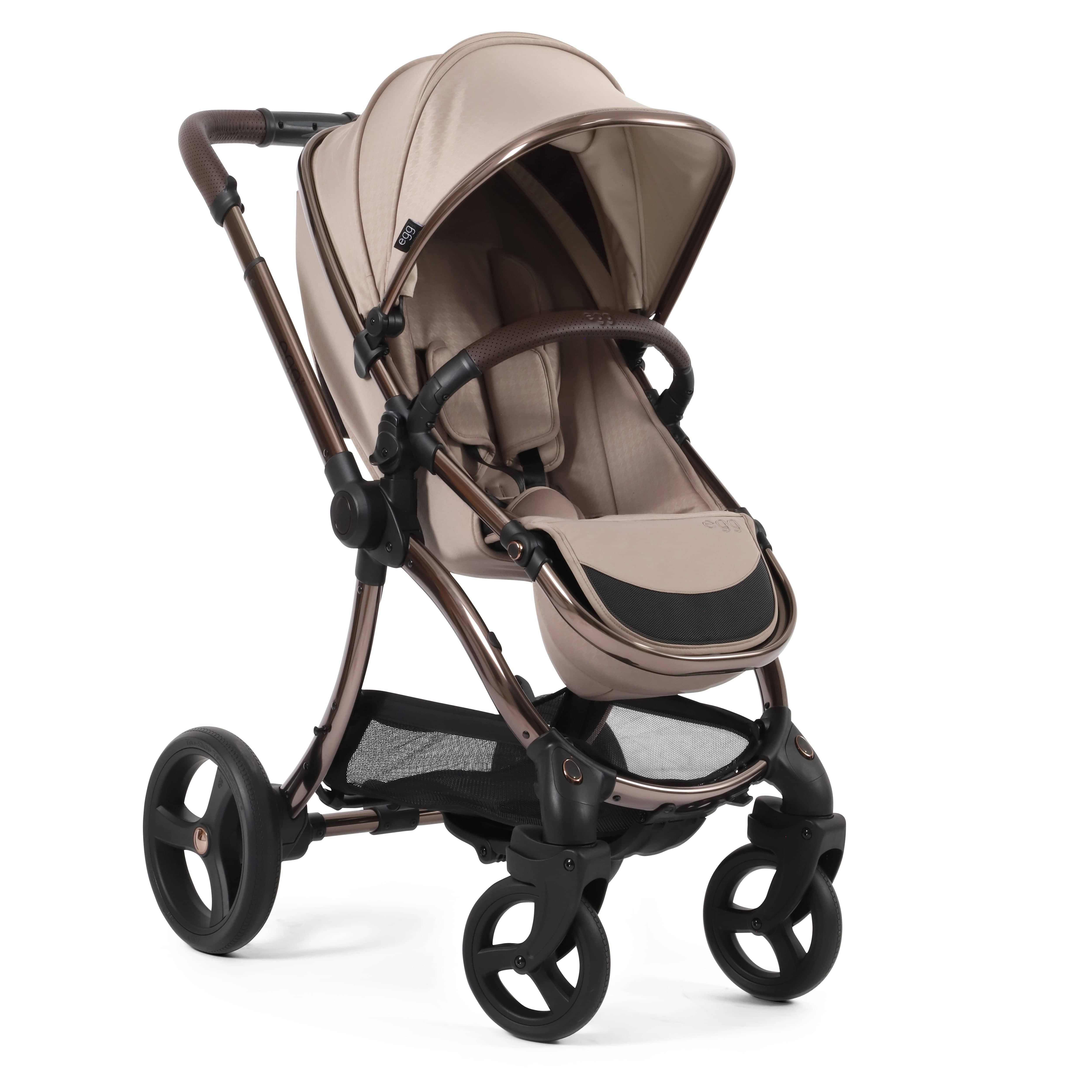 egg3 Luxury Maxi-Cosi Travel System Bundle in Houndstooth Almond Travel Systems