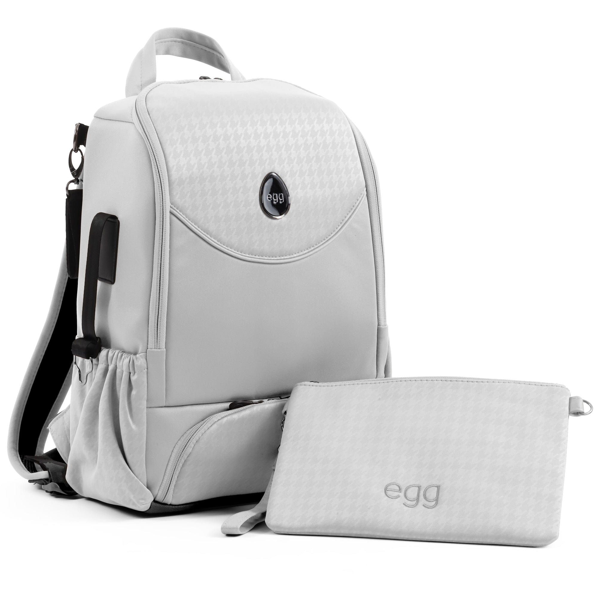 egg3 Luxury Maxi-Cosi Travel System Bundle in Houndstooth Silver Travel Systems