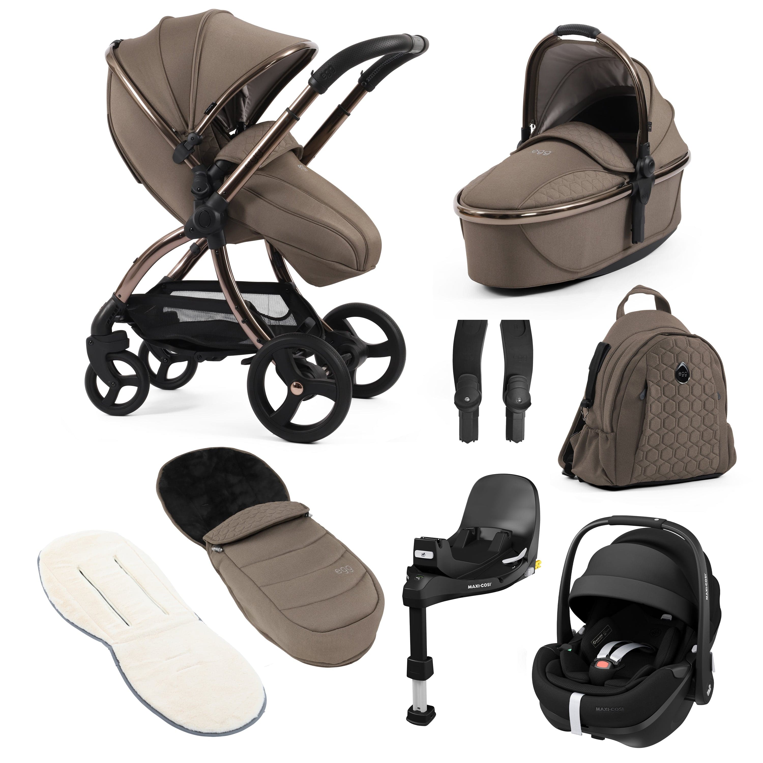 egg3 Luxury Maxi-Cosi Travel System Bundle in Mink Travel Systems 14863-MNK 5060711567884