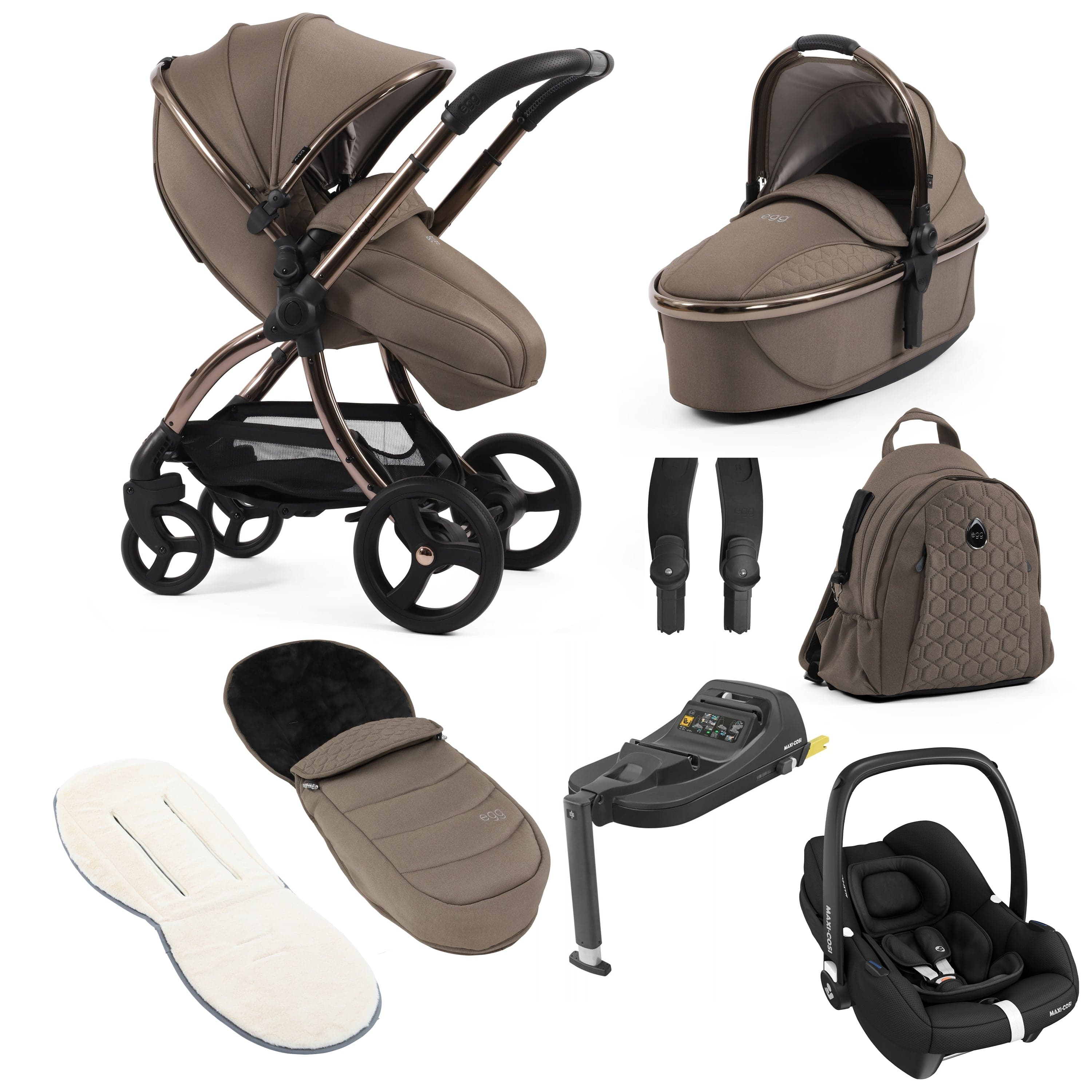 egg3 Luxury Maxi-Cosi Travel System Bundle in Mink Travel Systems 18043-CAB-MIN 5060711567884