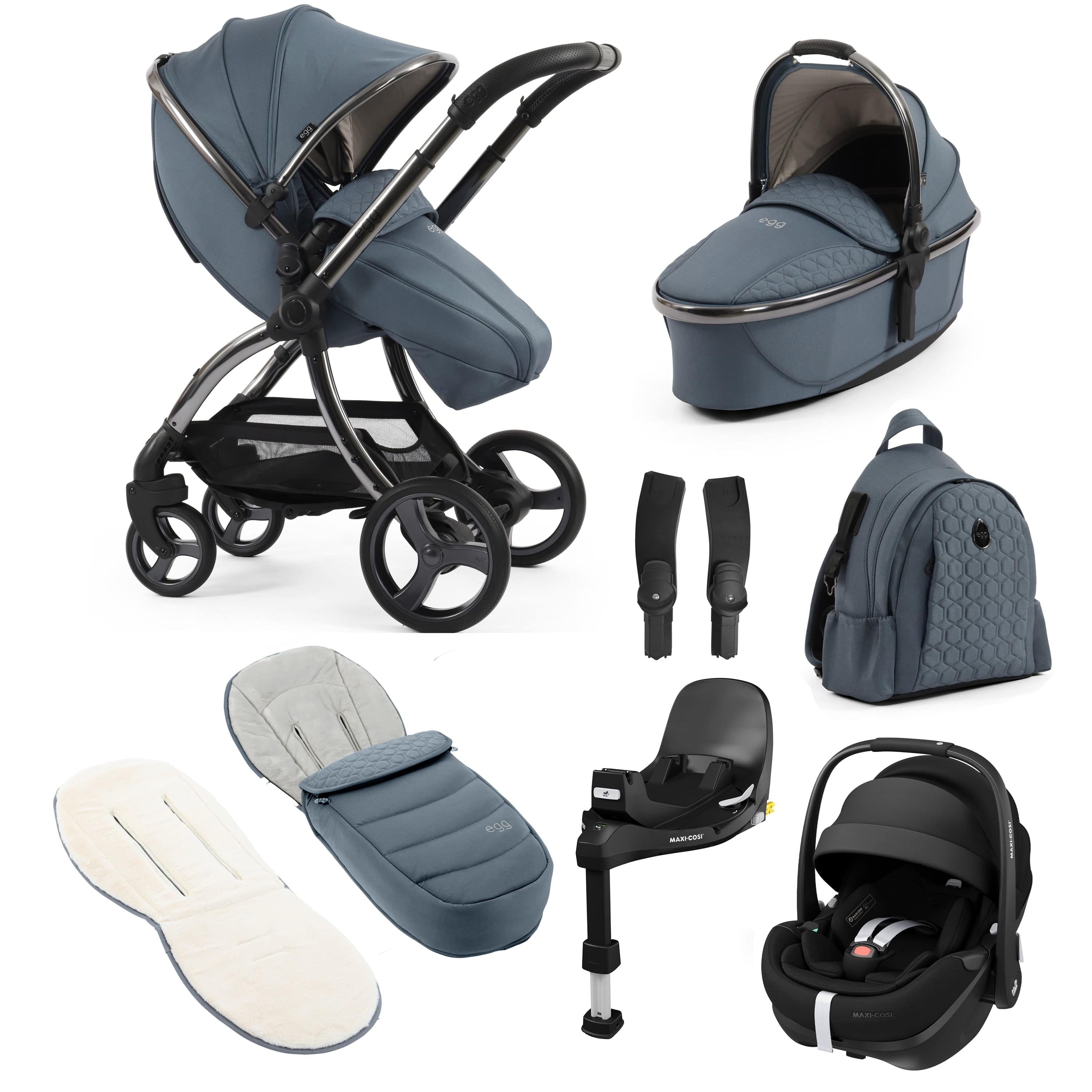 egg3 Luxury Maxi-Cosi Travel System Bundle in Topaz Travel Systems 18030-PV2-TOP 5061058980688